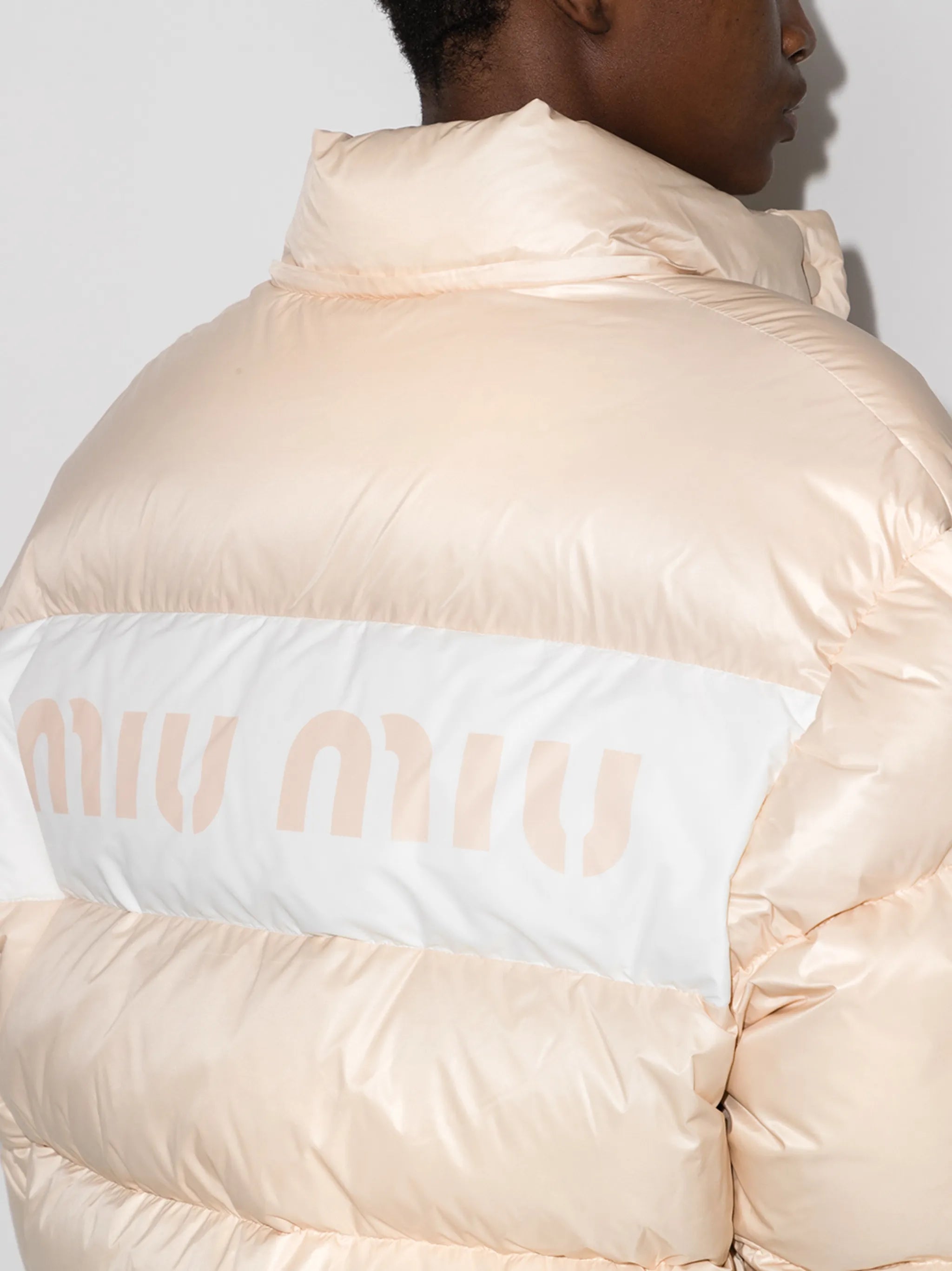 logo panel puffer jacket