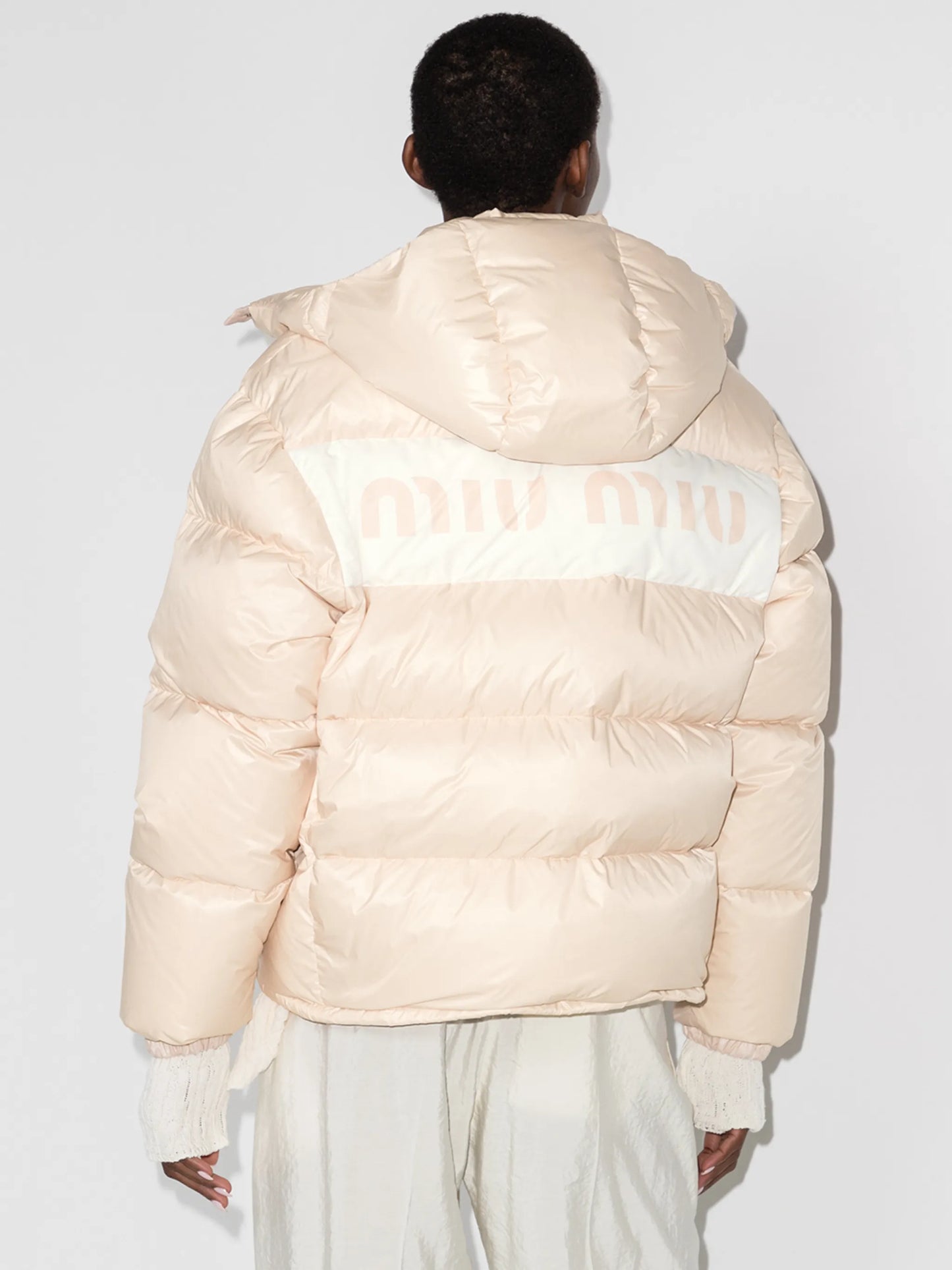 logo panel puffer jacket