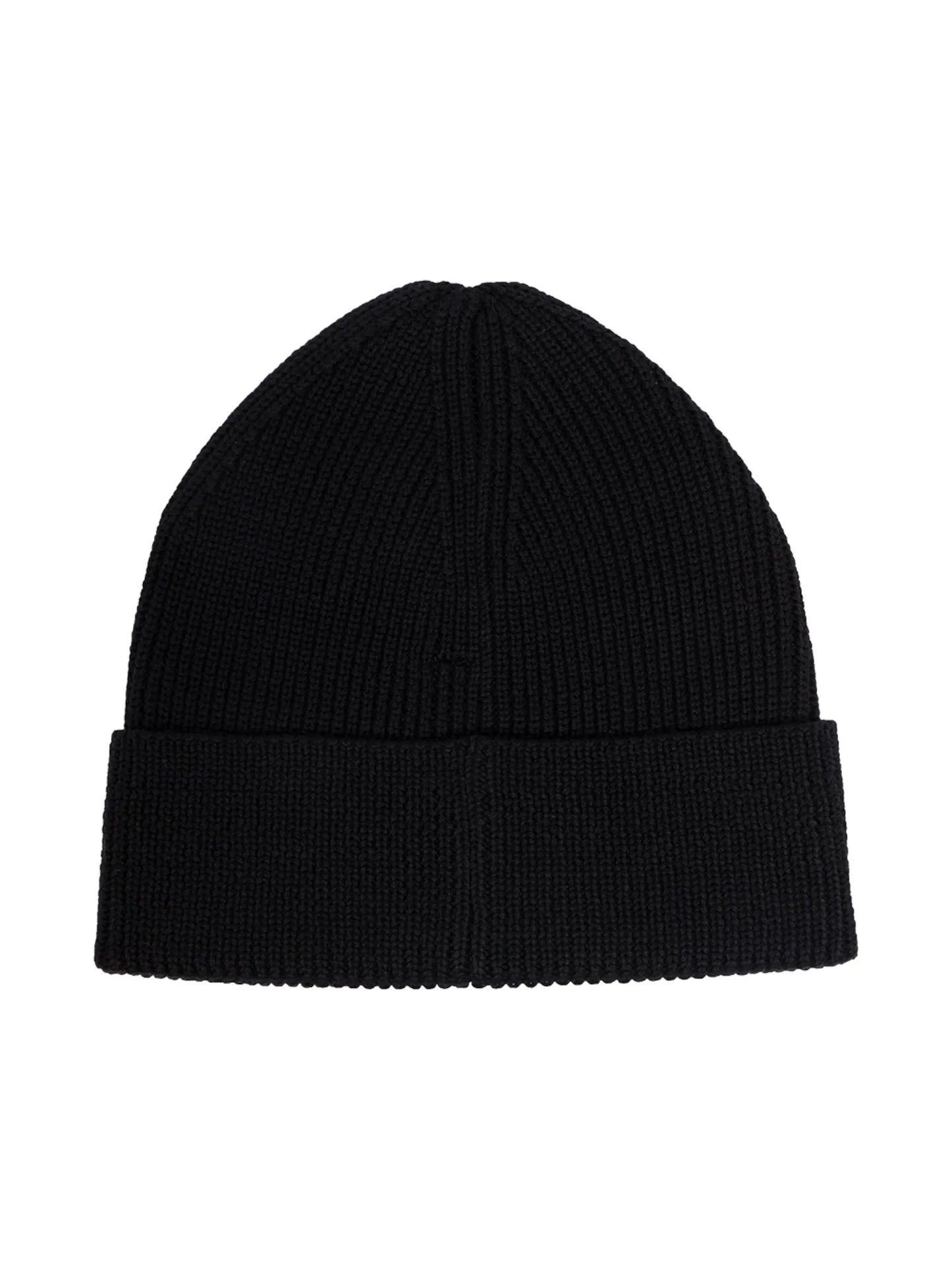 logo-patch ribbed beanie