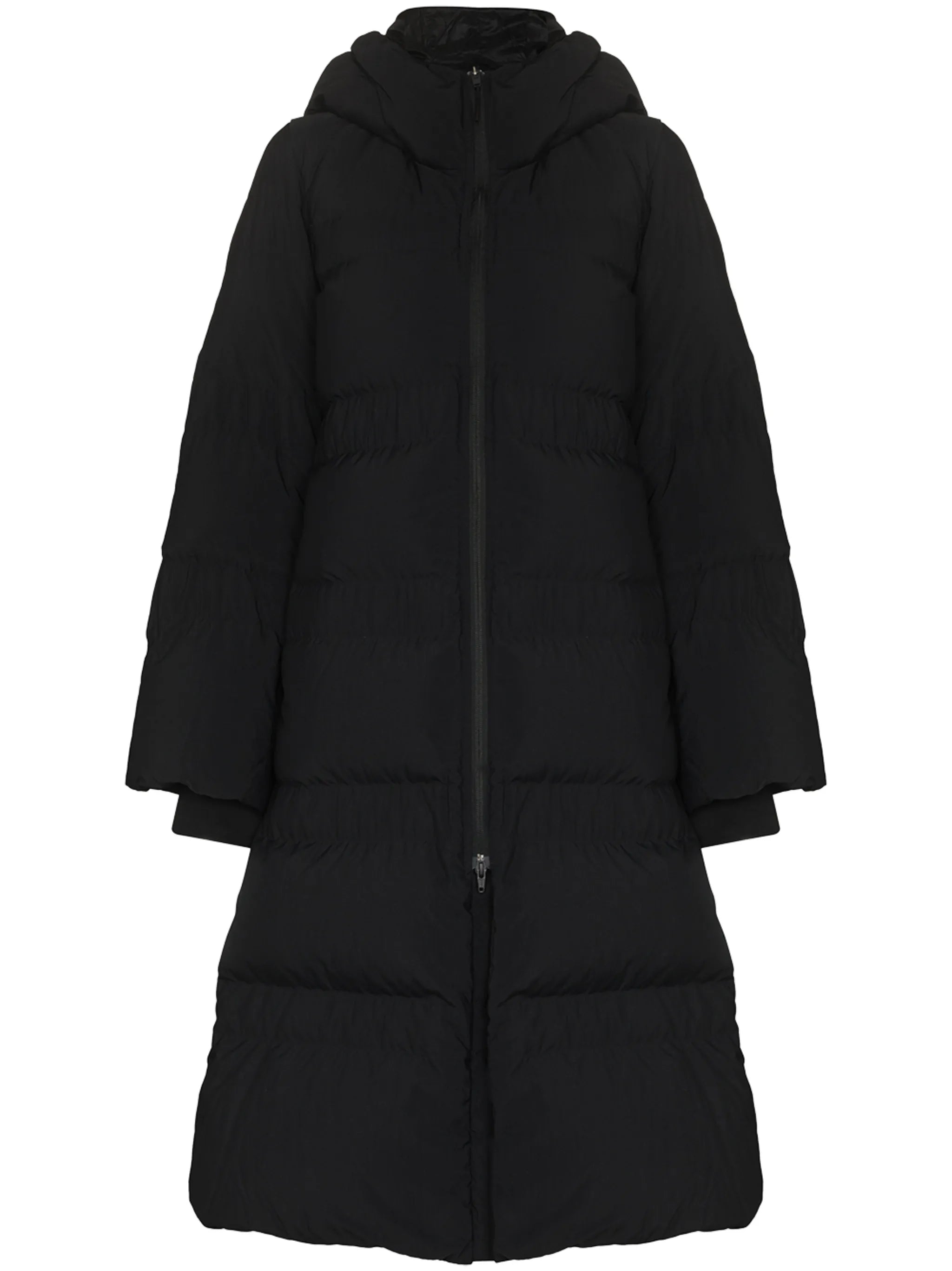 high-neck puffer coat