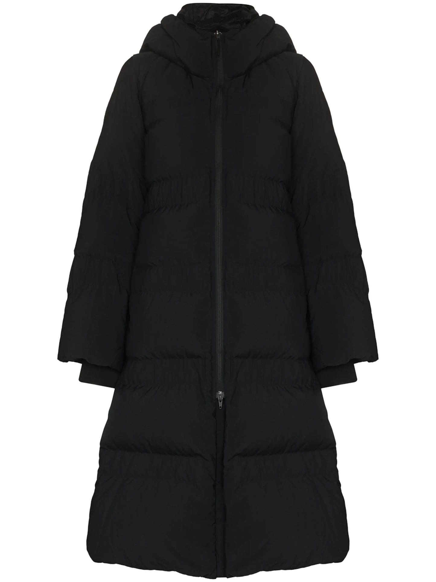 high-neck puffer coat