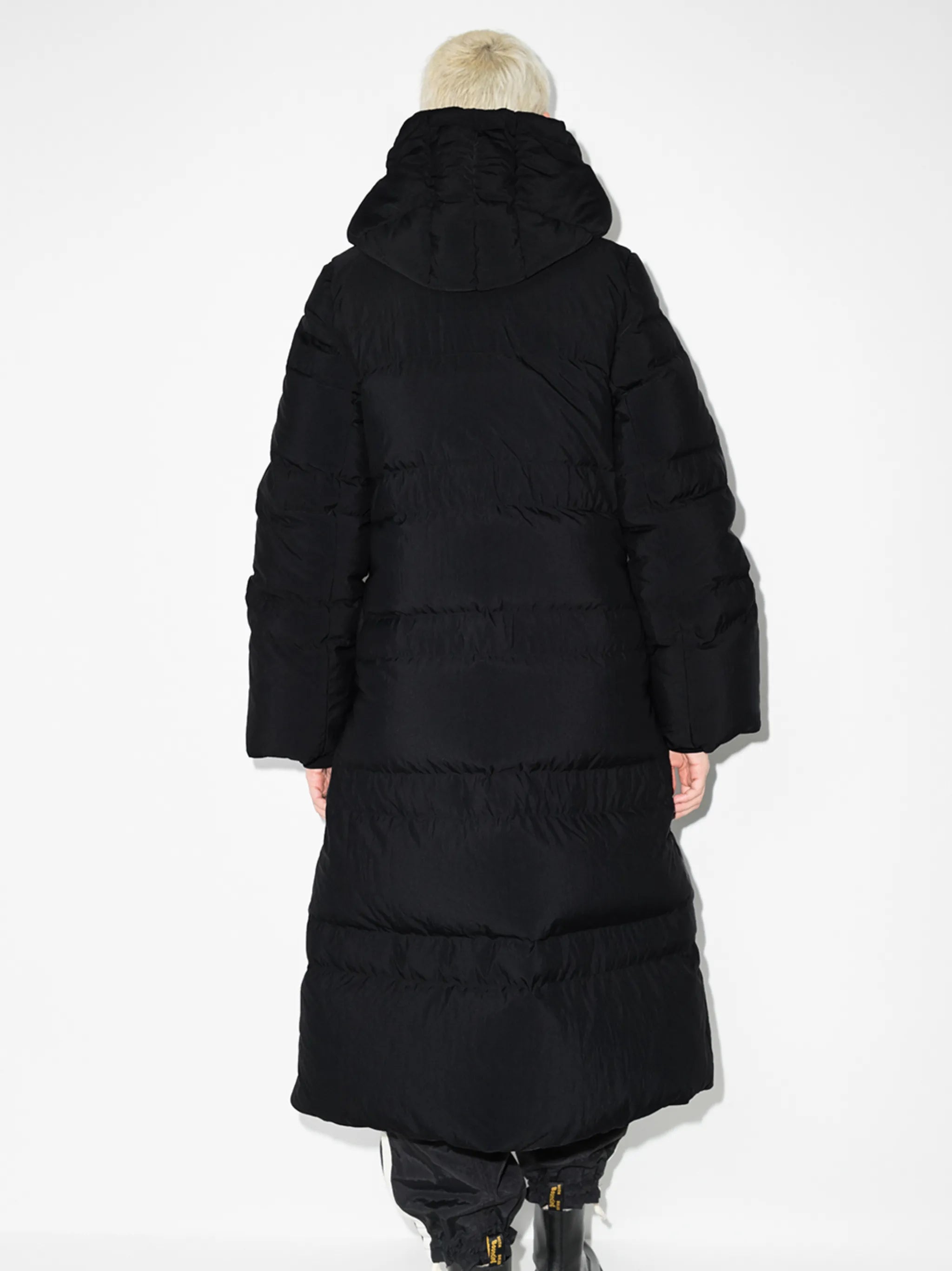 high-neck puffer coat
