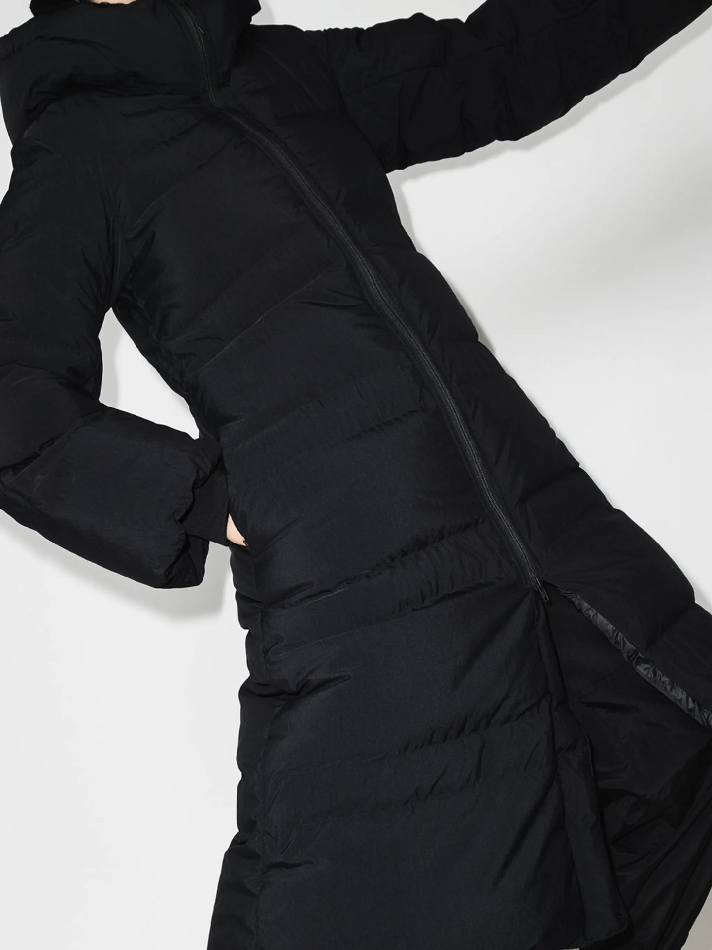 high-neck puffer coat