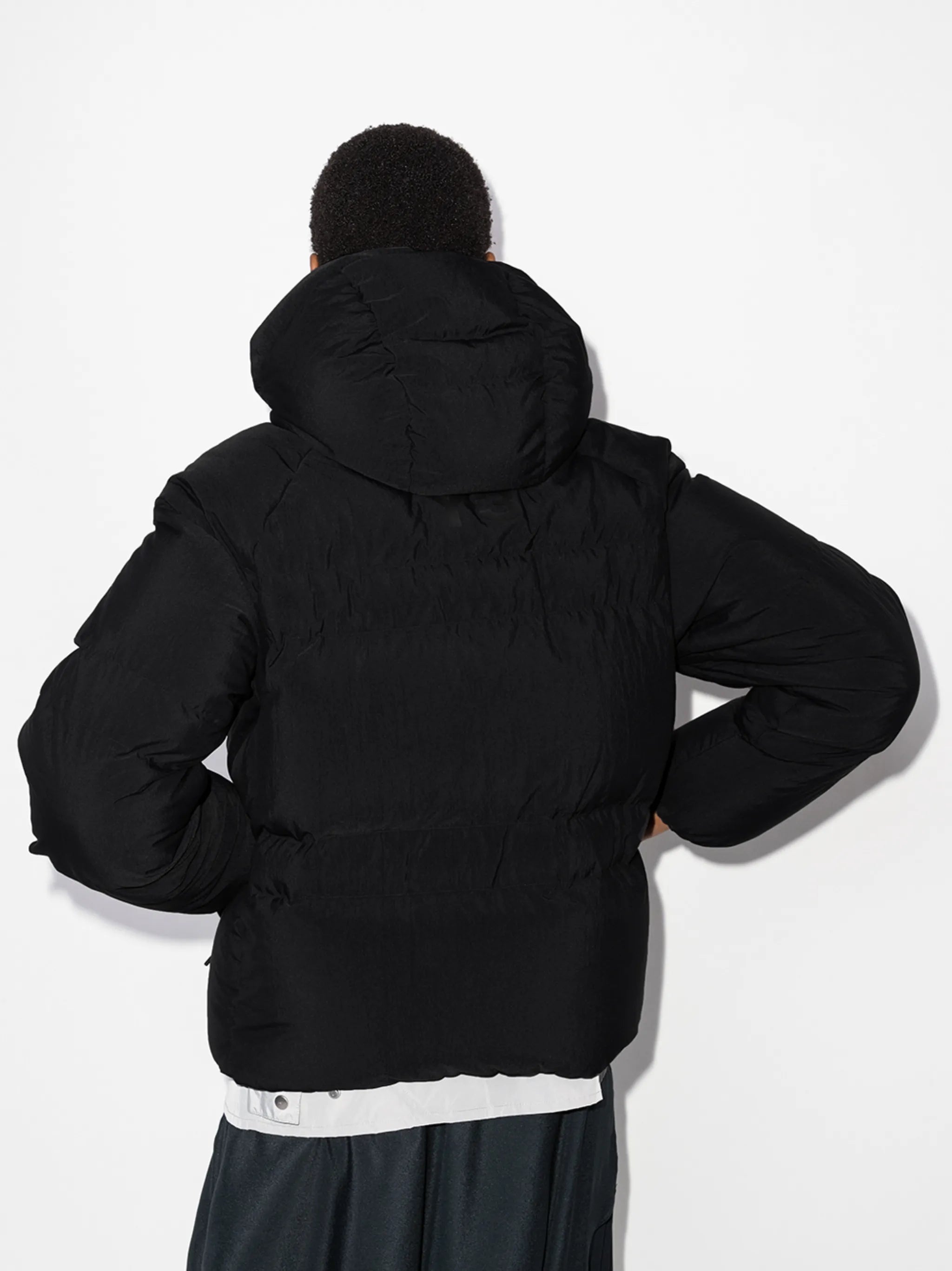 tonal logo puffer jacket