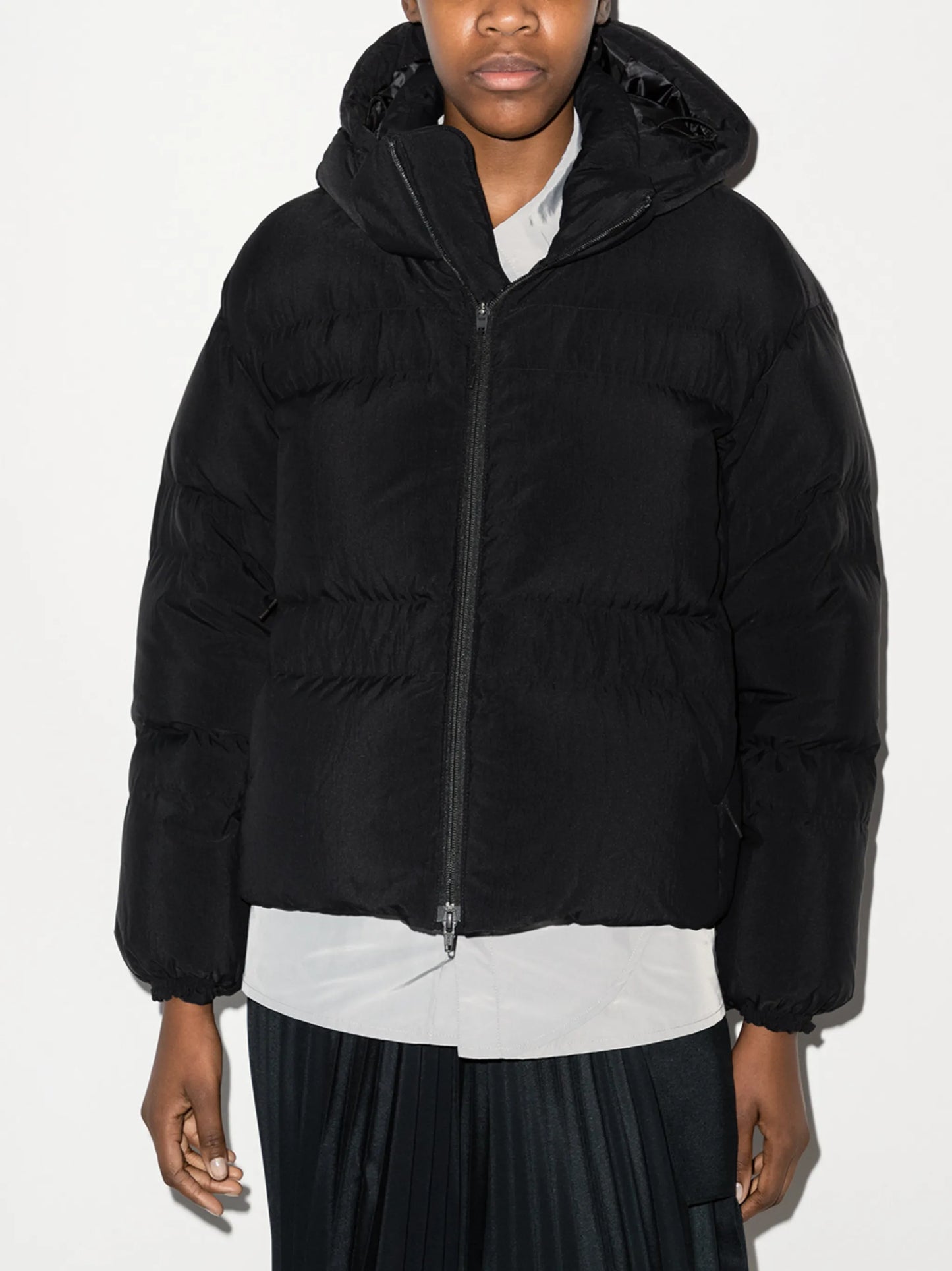 tonal logo puffer jacket