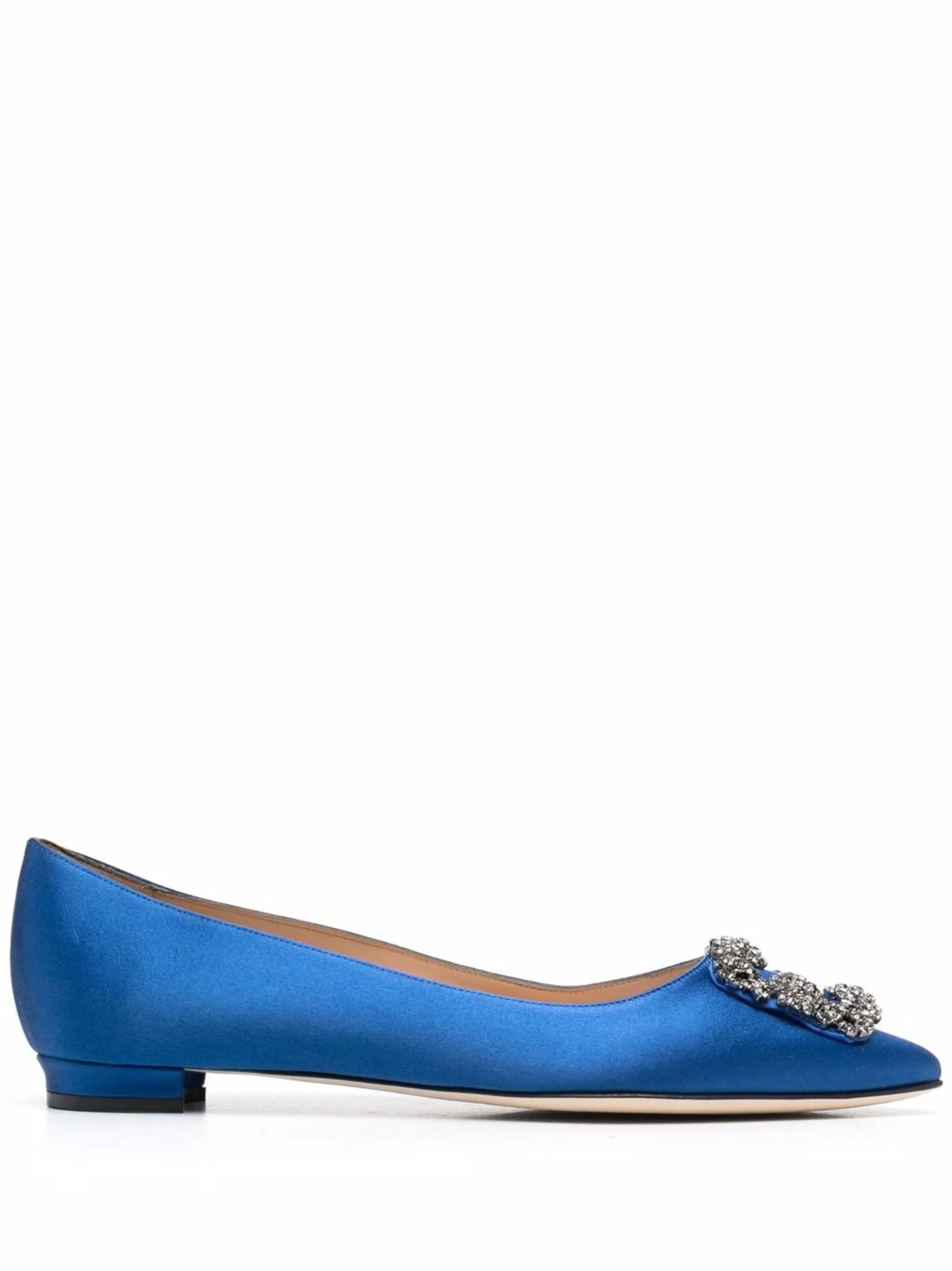 Hangisi buckle-detail ballerina shoes