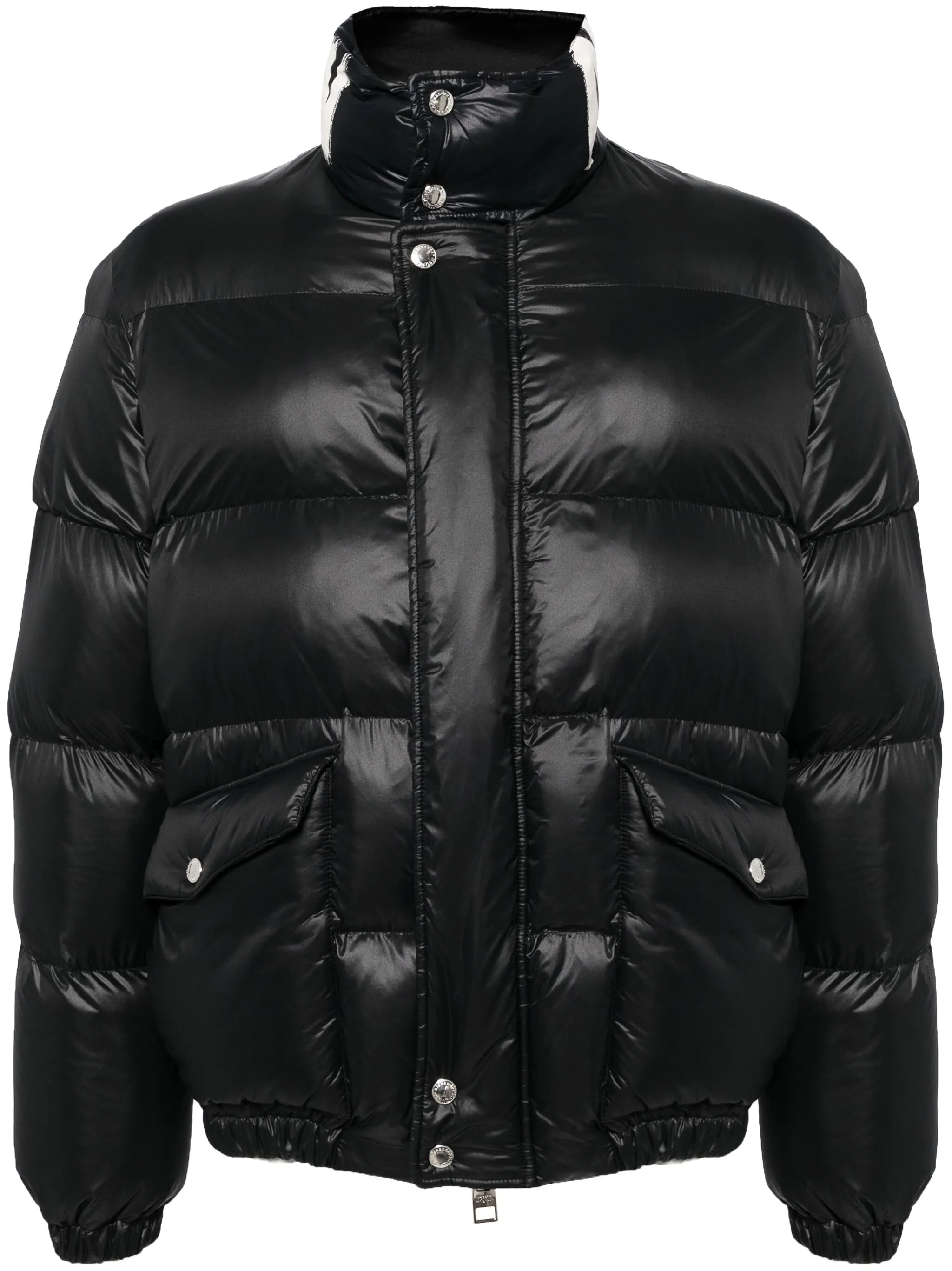 graffiti logo-print padded jacket