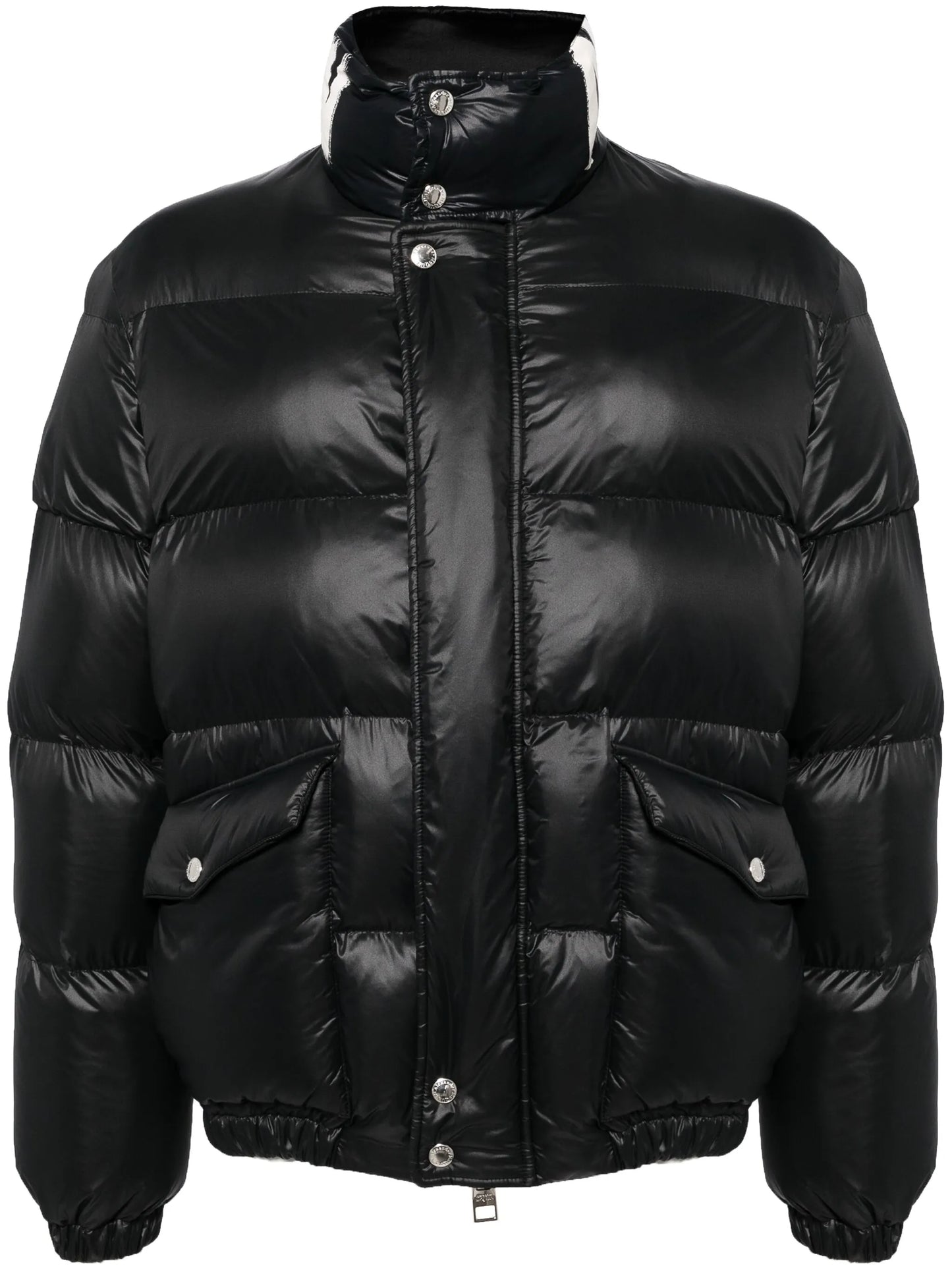 graffiti logo-print padded jacket