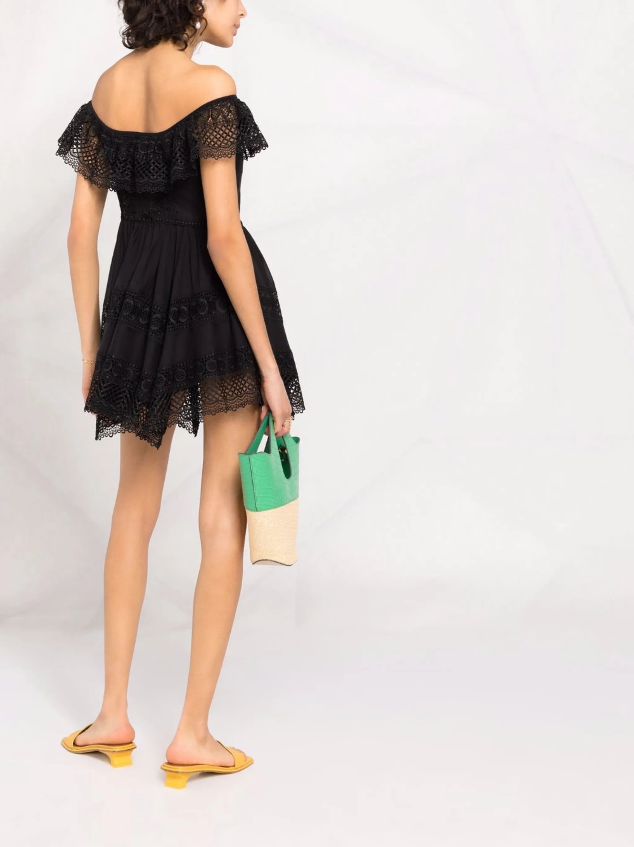 lace-panel dress