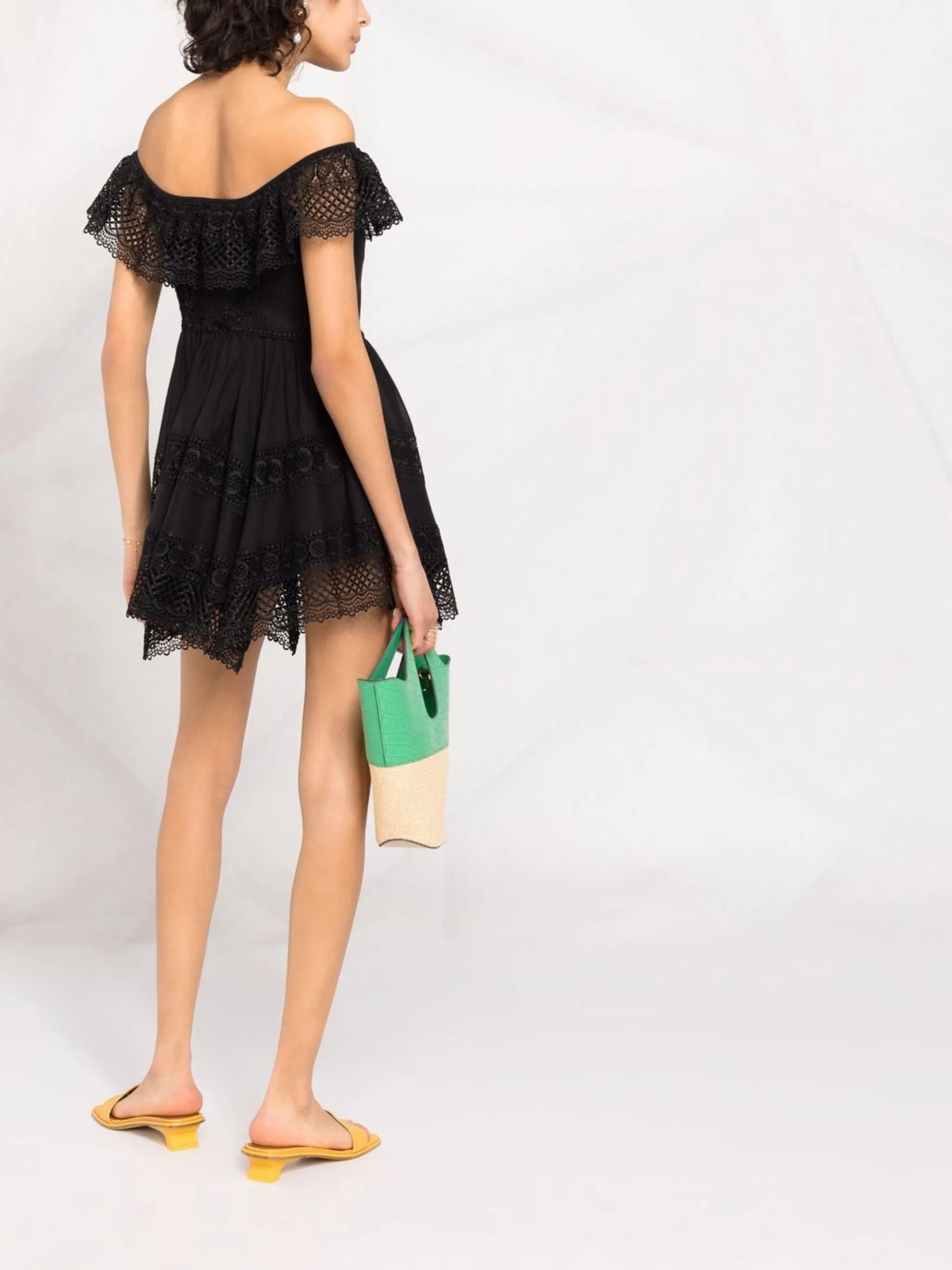 lace-panel dress