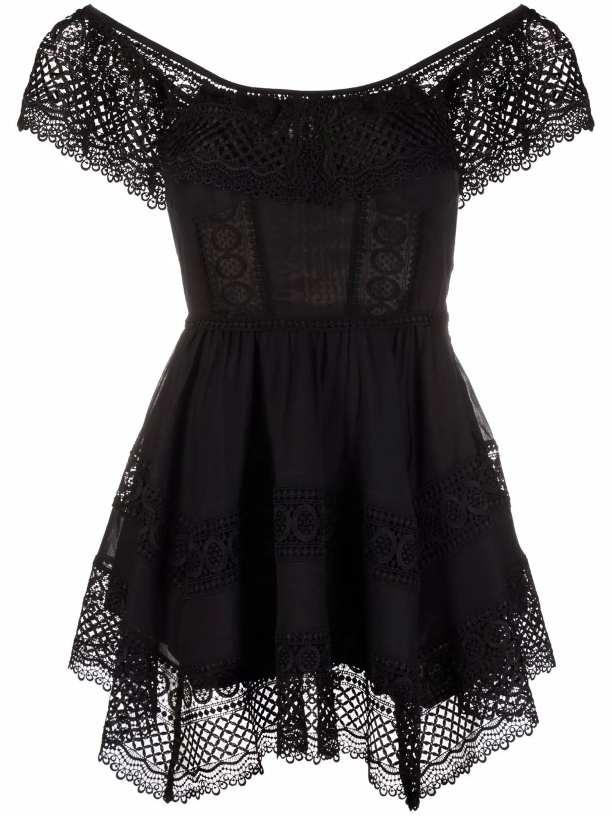 lace-panel dress