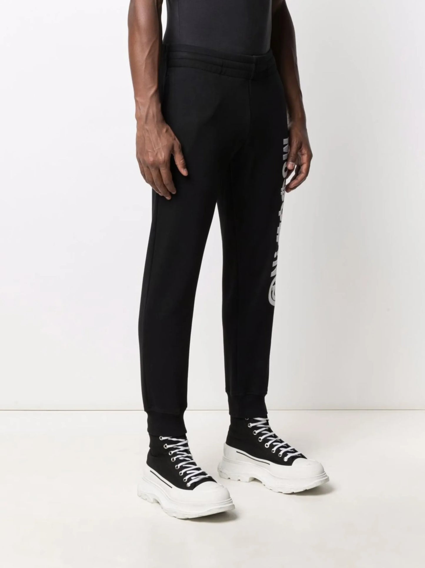 Symbols logo-embroidered fleece track pants