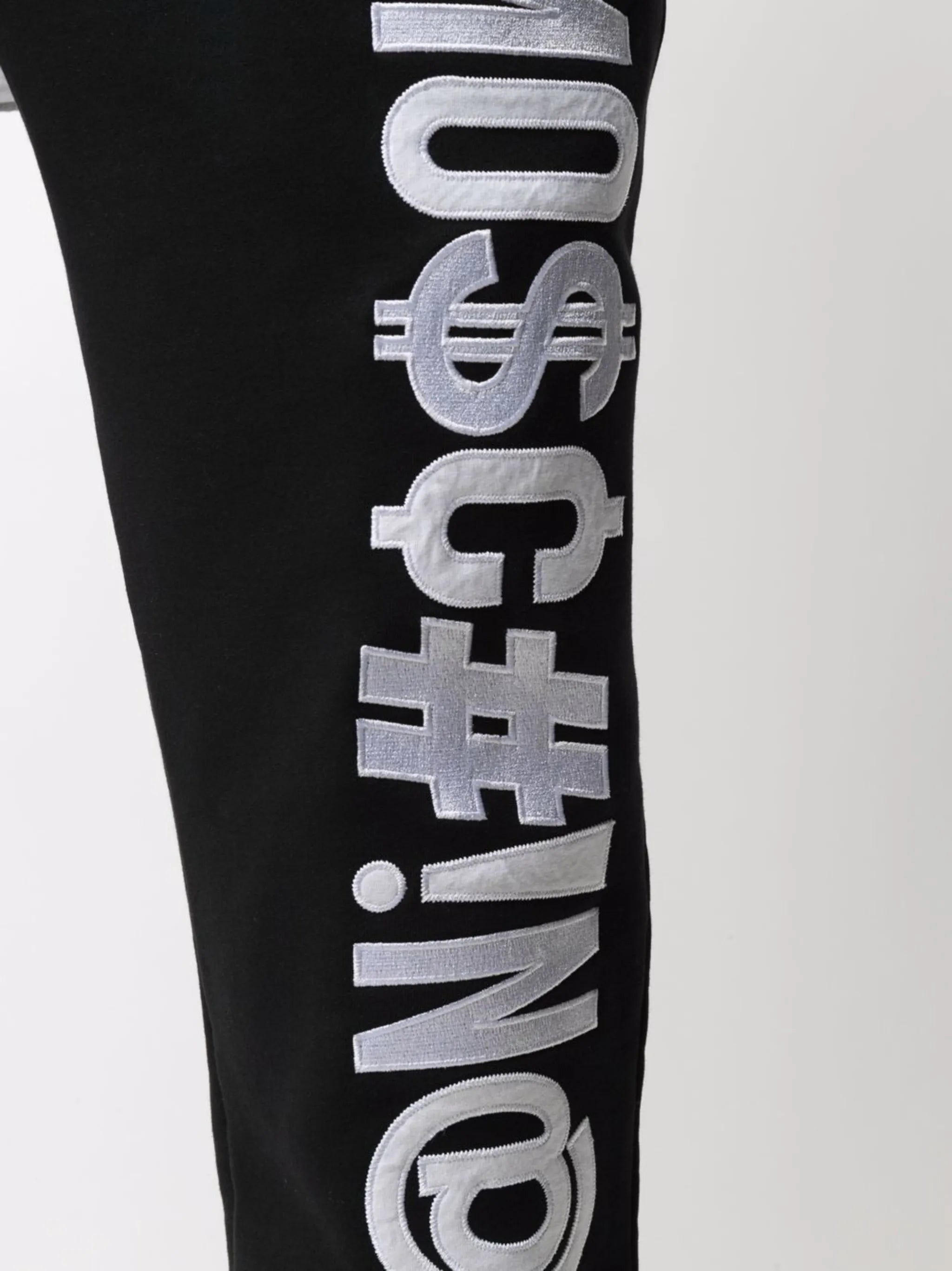 Symbols logo-embroidered fleece track pants