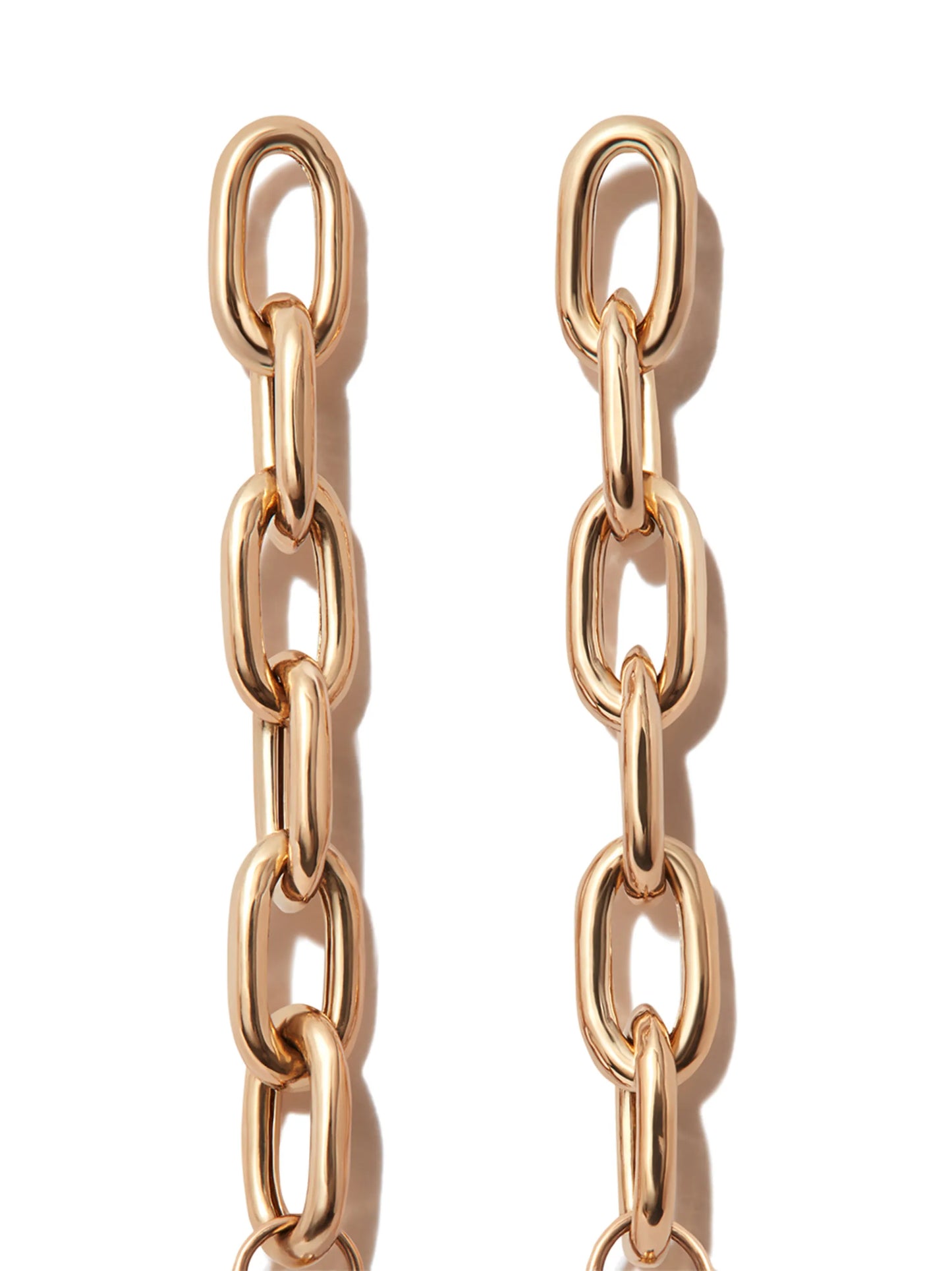14kt yellow gold chain-link huggie earring