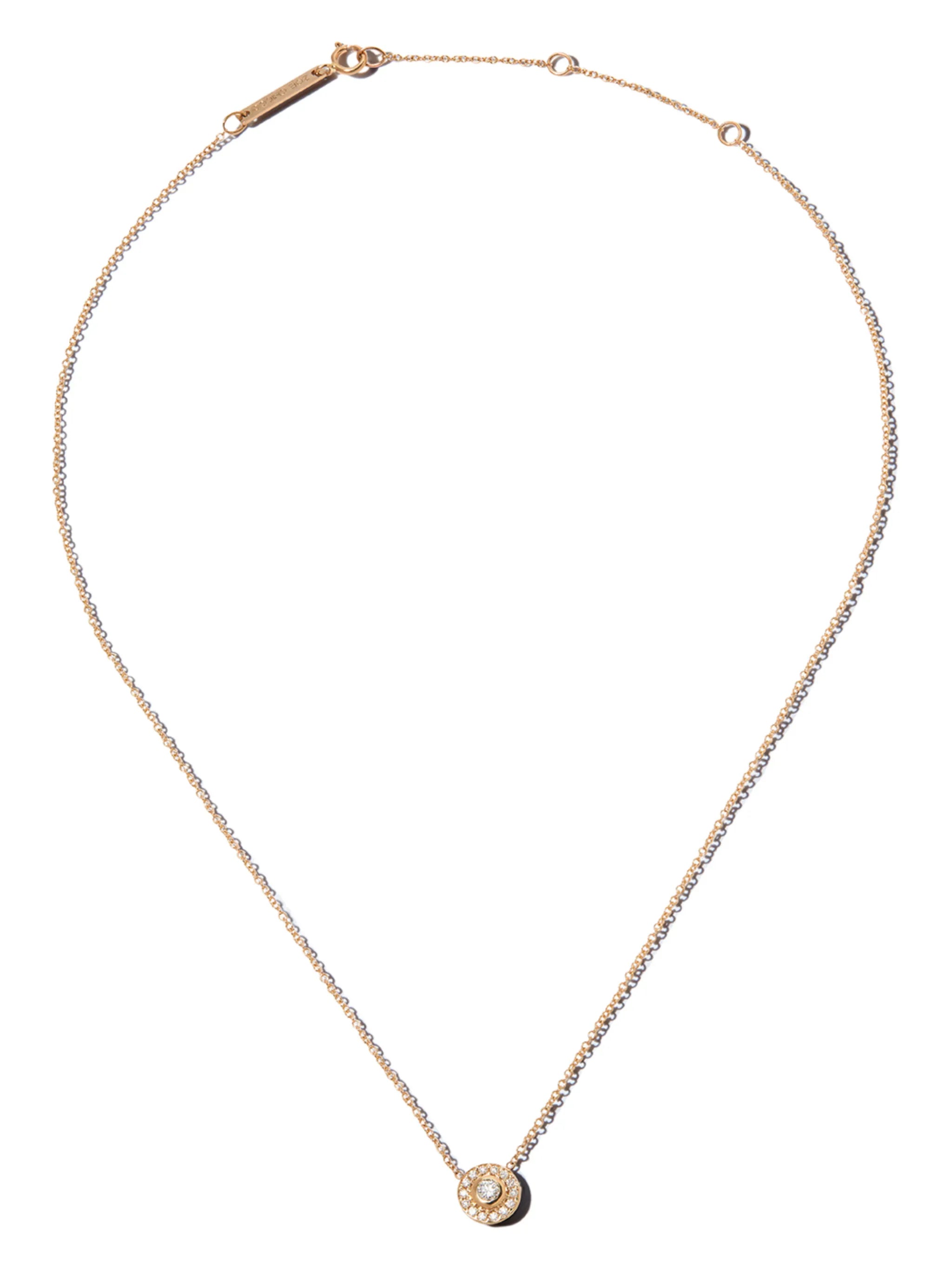 14kt yellow gold diamond necklace