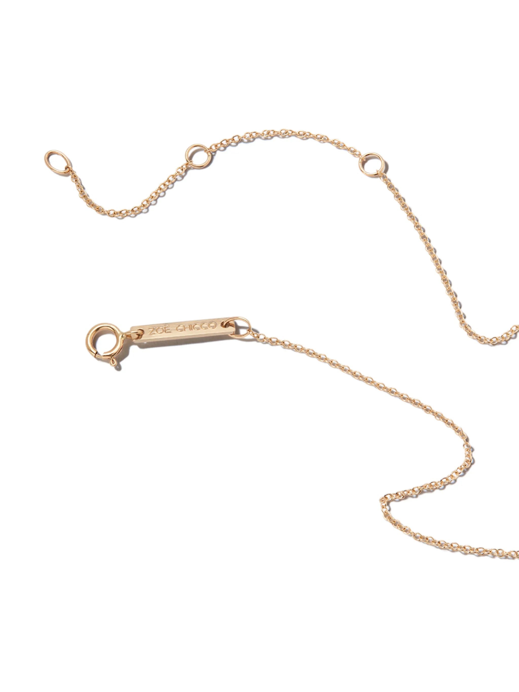 14kt yellow gold diamond necklace