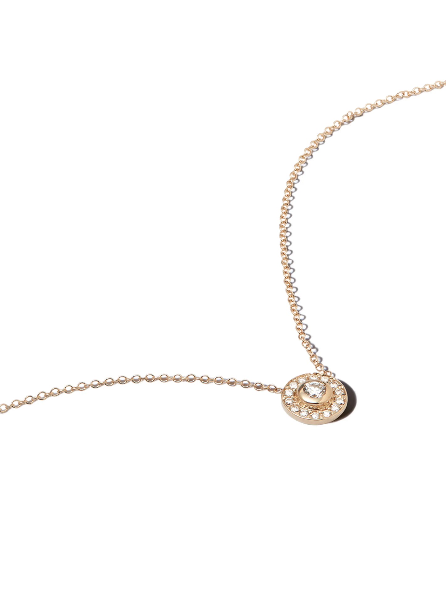 14kt yellow gold diamond necklace