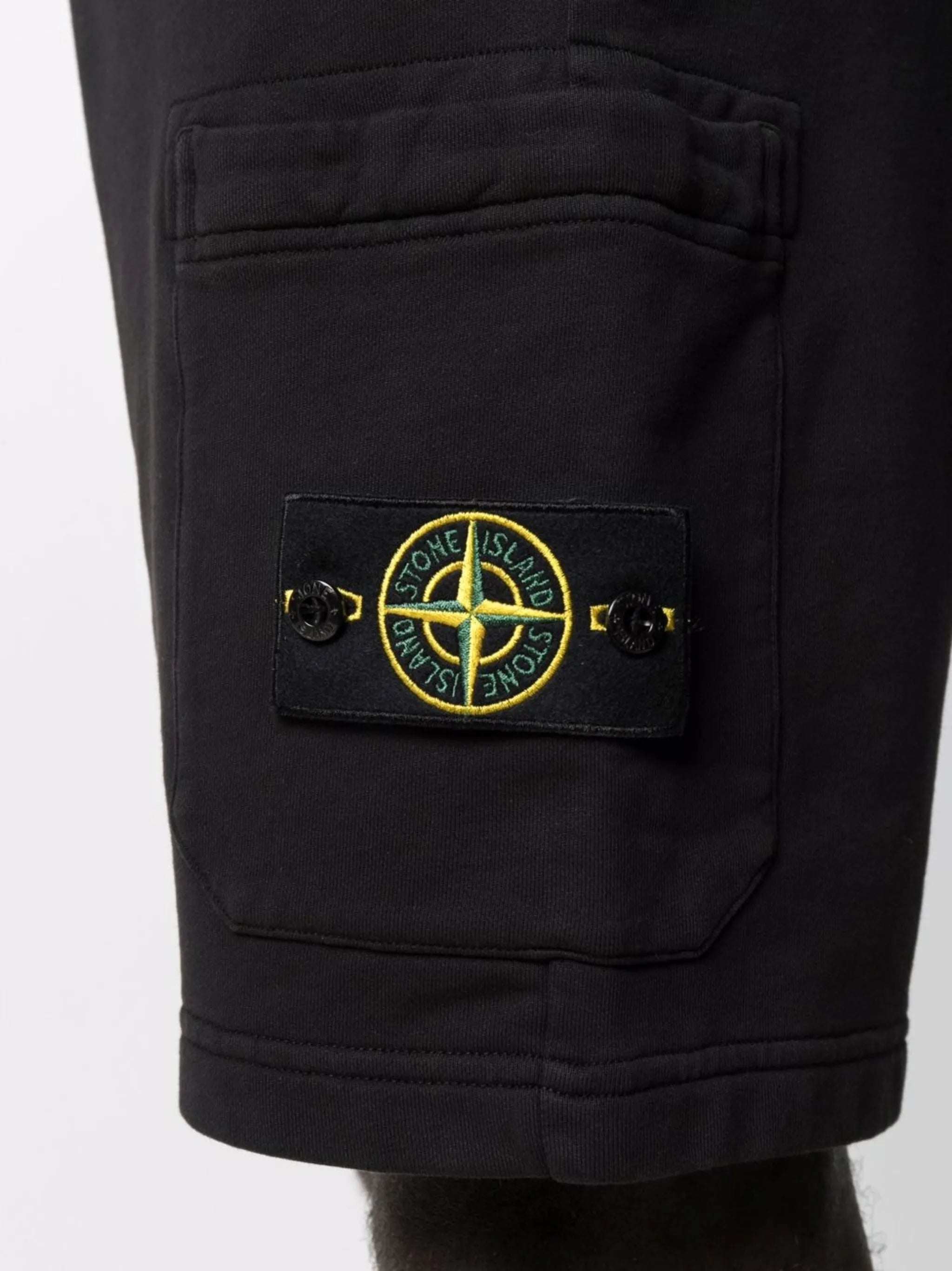 logo-appliqué cotton cargo shorts