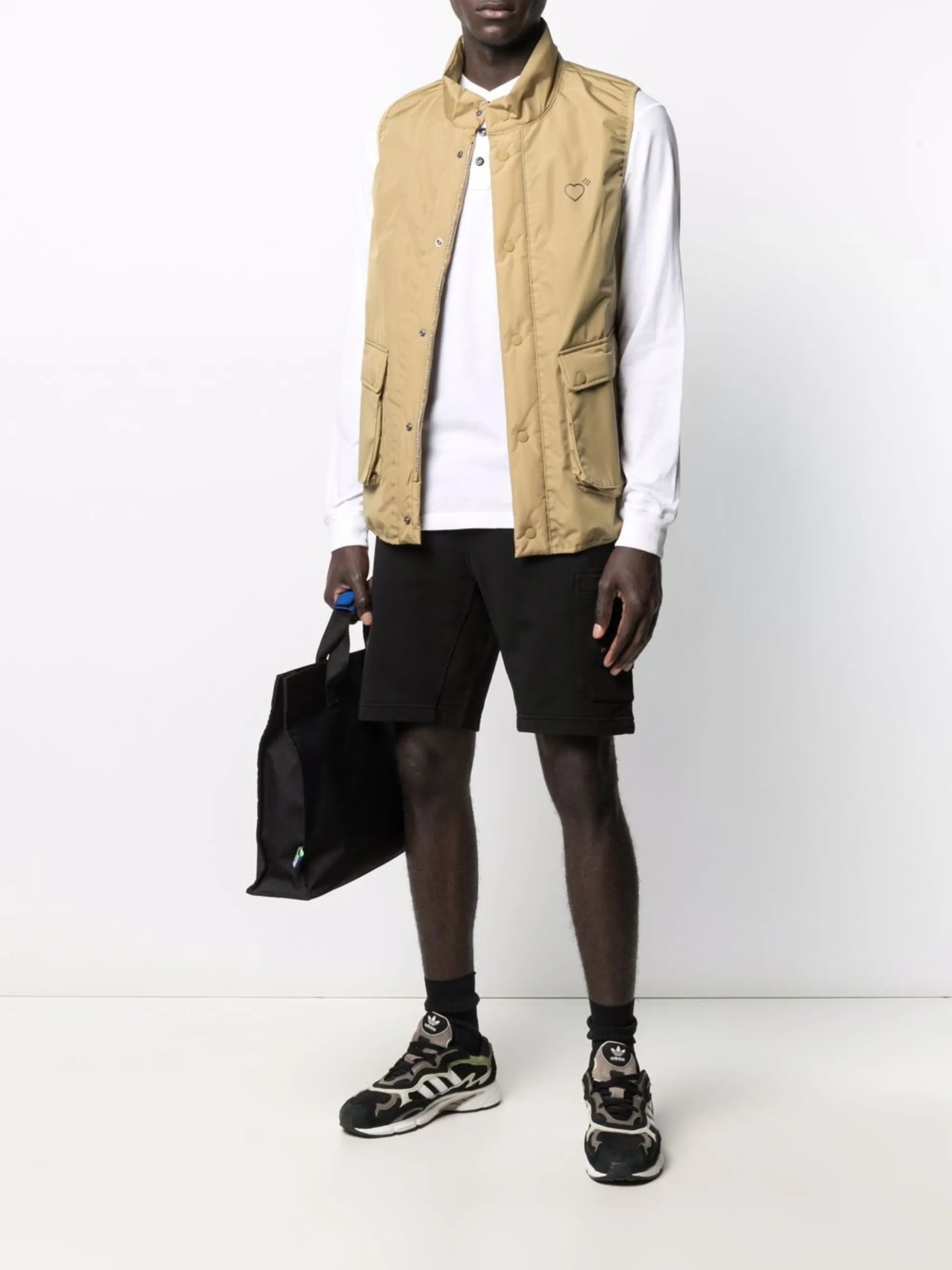 logo-appliqué cotton cargo shorts