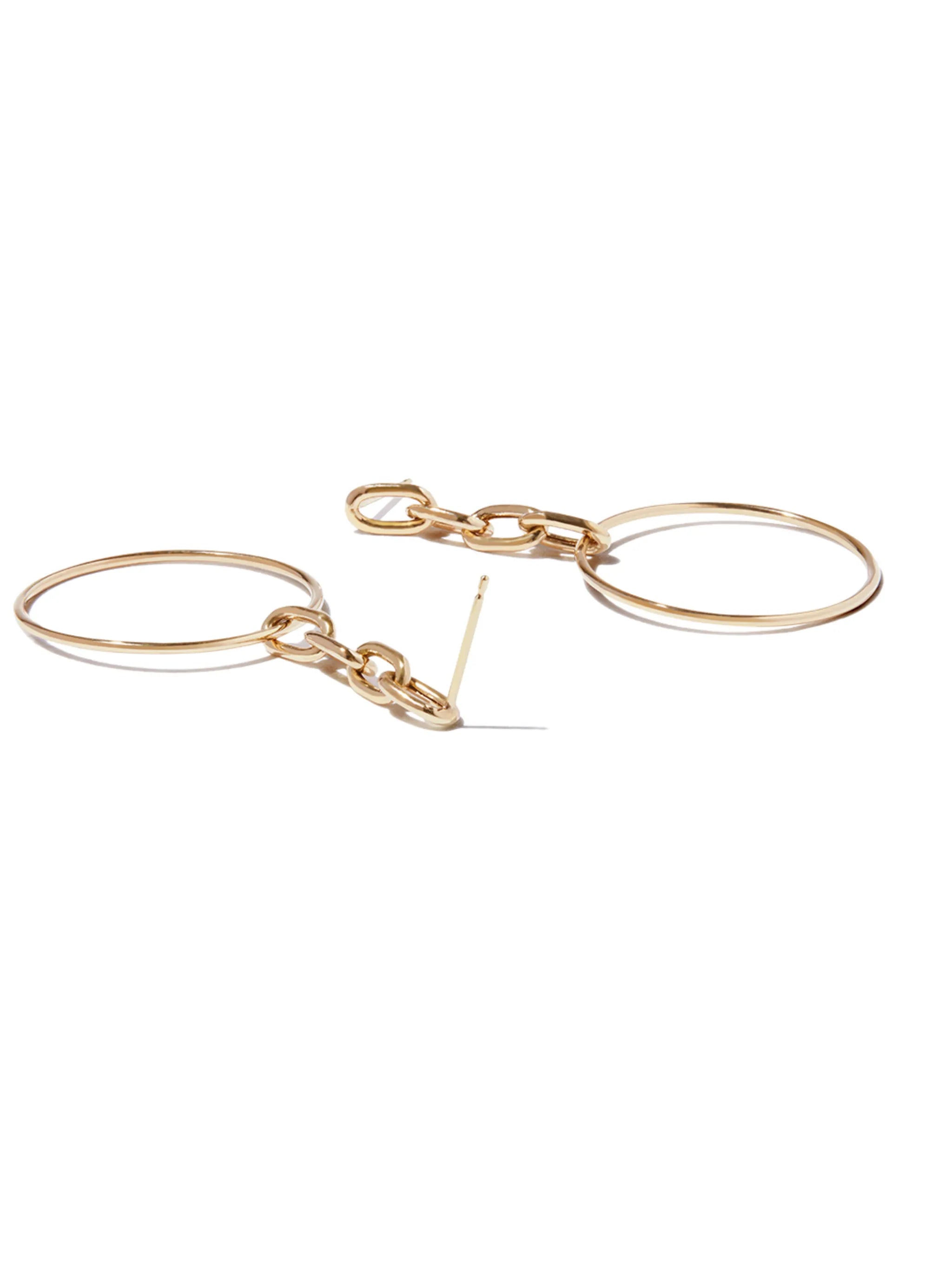 14kt yellow gold Chain drop earrings