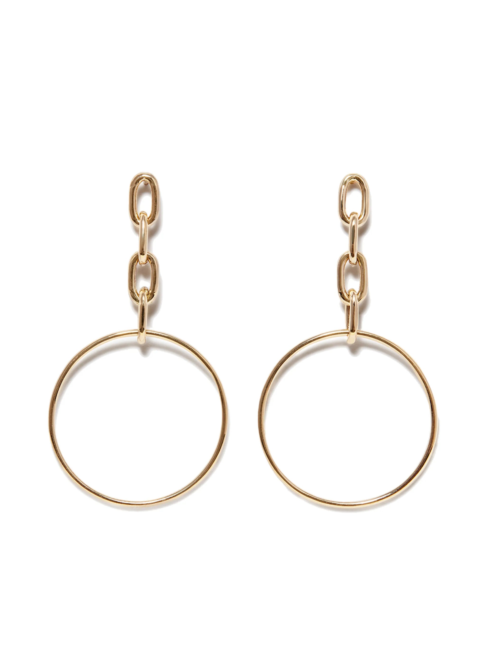 14kt yellow gold Chain drop earrings