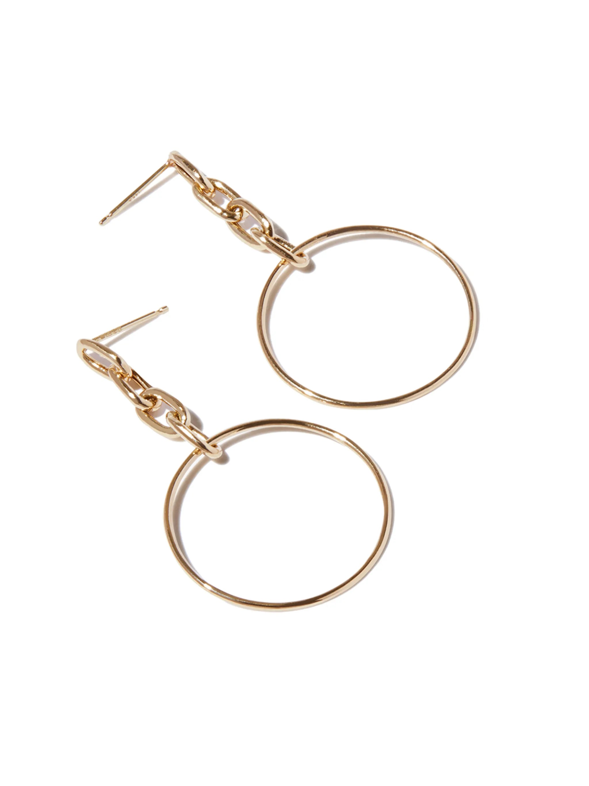14kt yellow gold Chain drop earrings