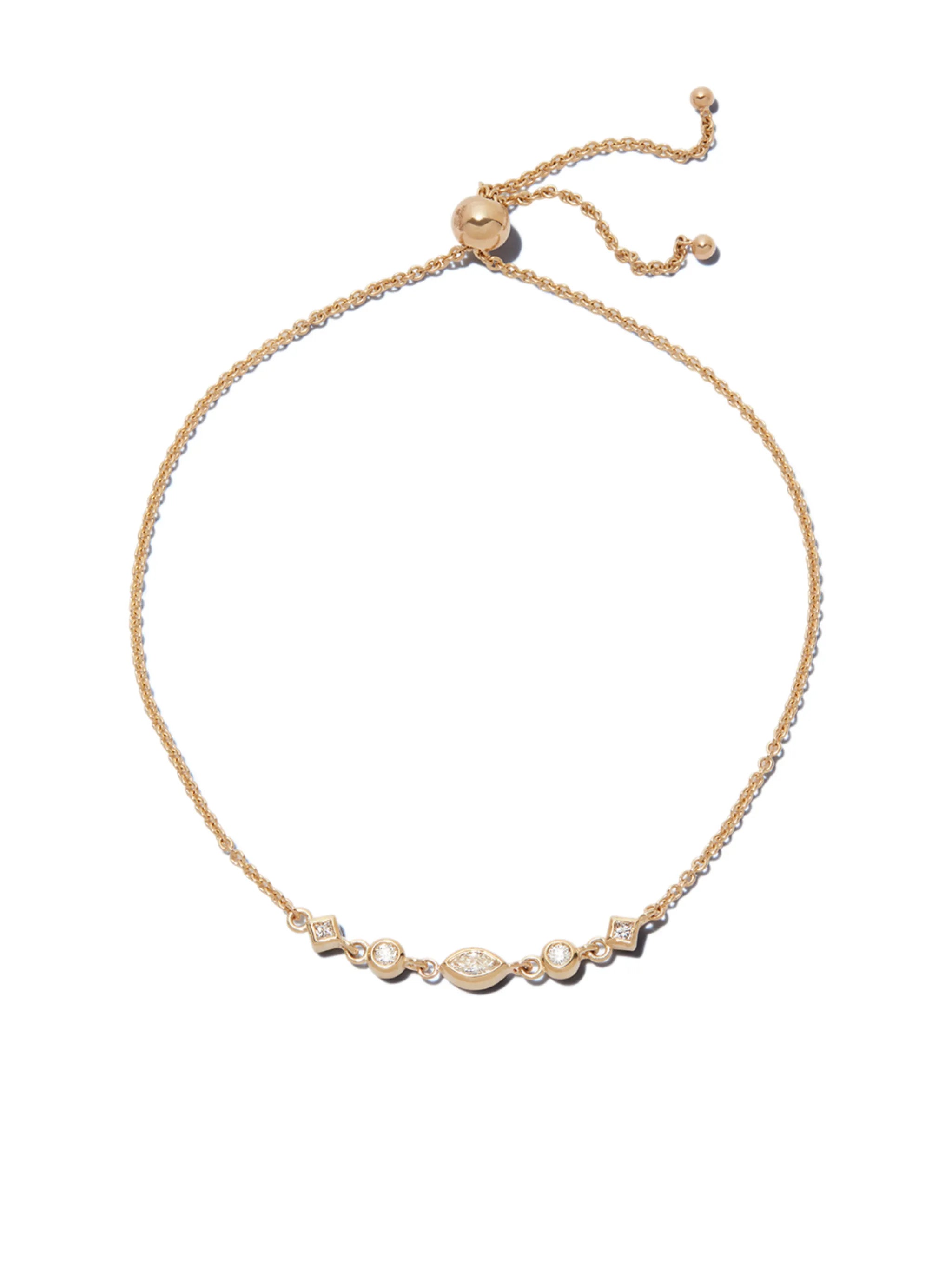 14kt yellow gold diamond bracelet