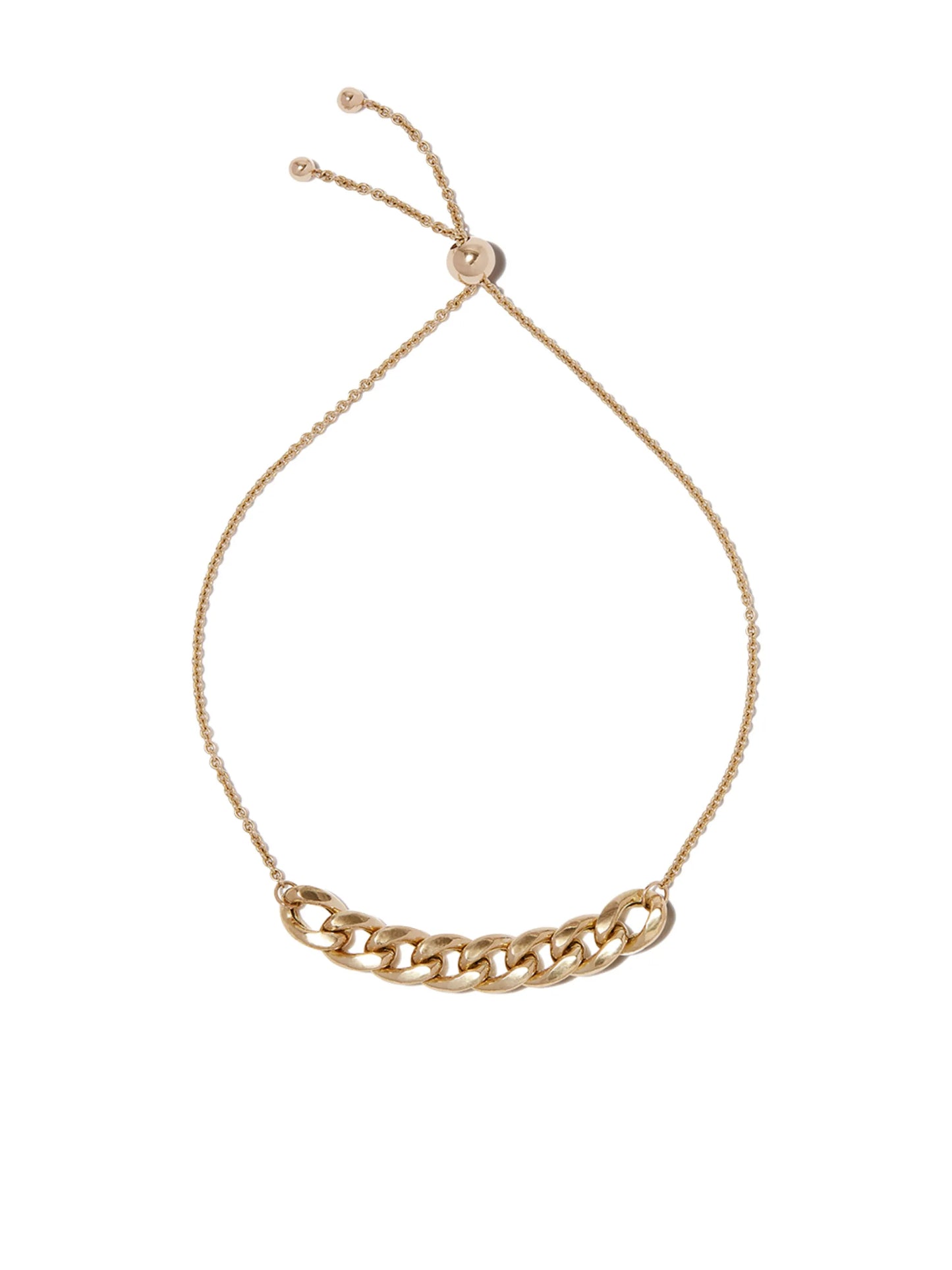 14kt yellow gold curb-chain bracelet