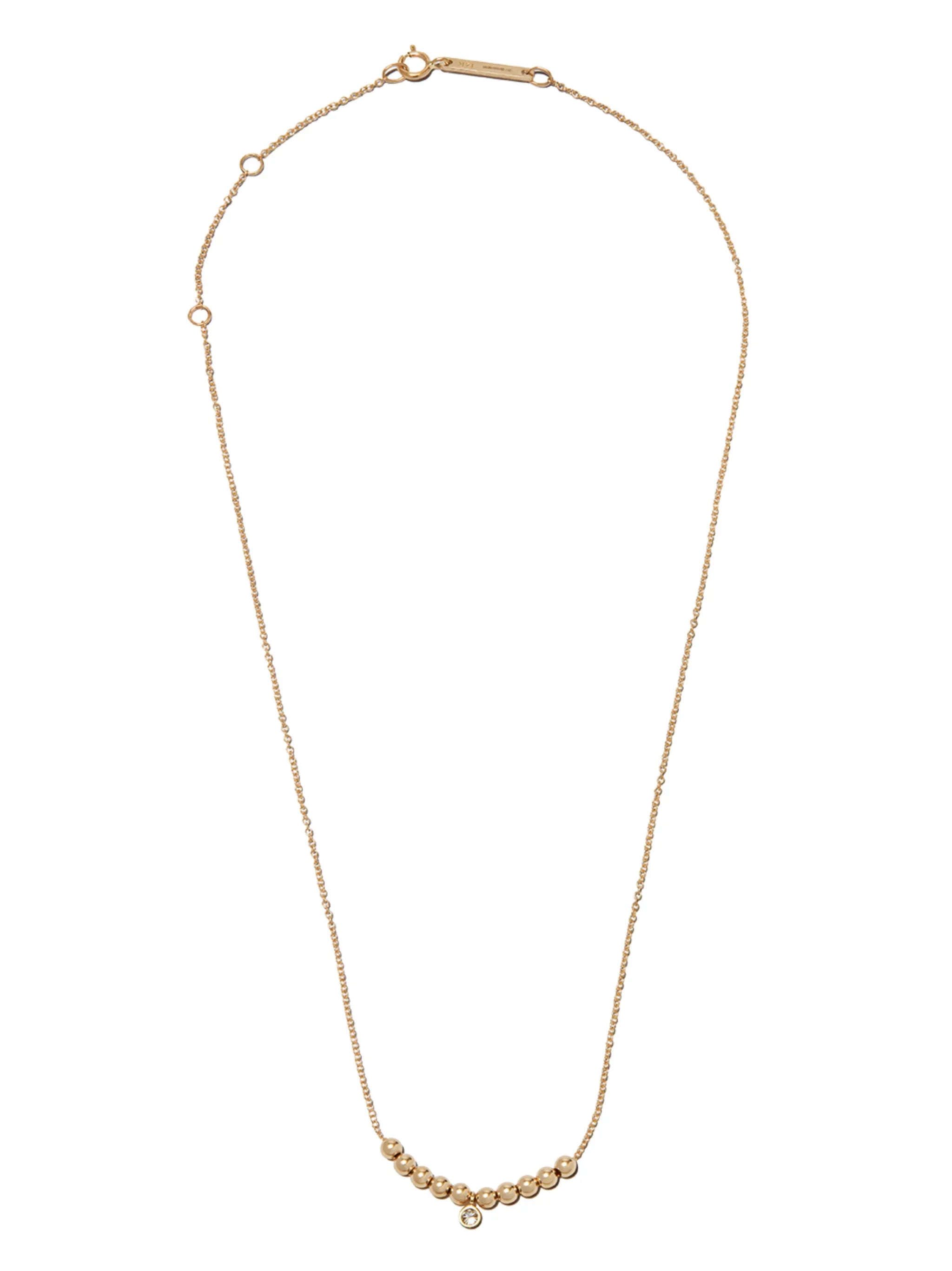 14kt yellow gold bead-detail necklace