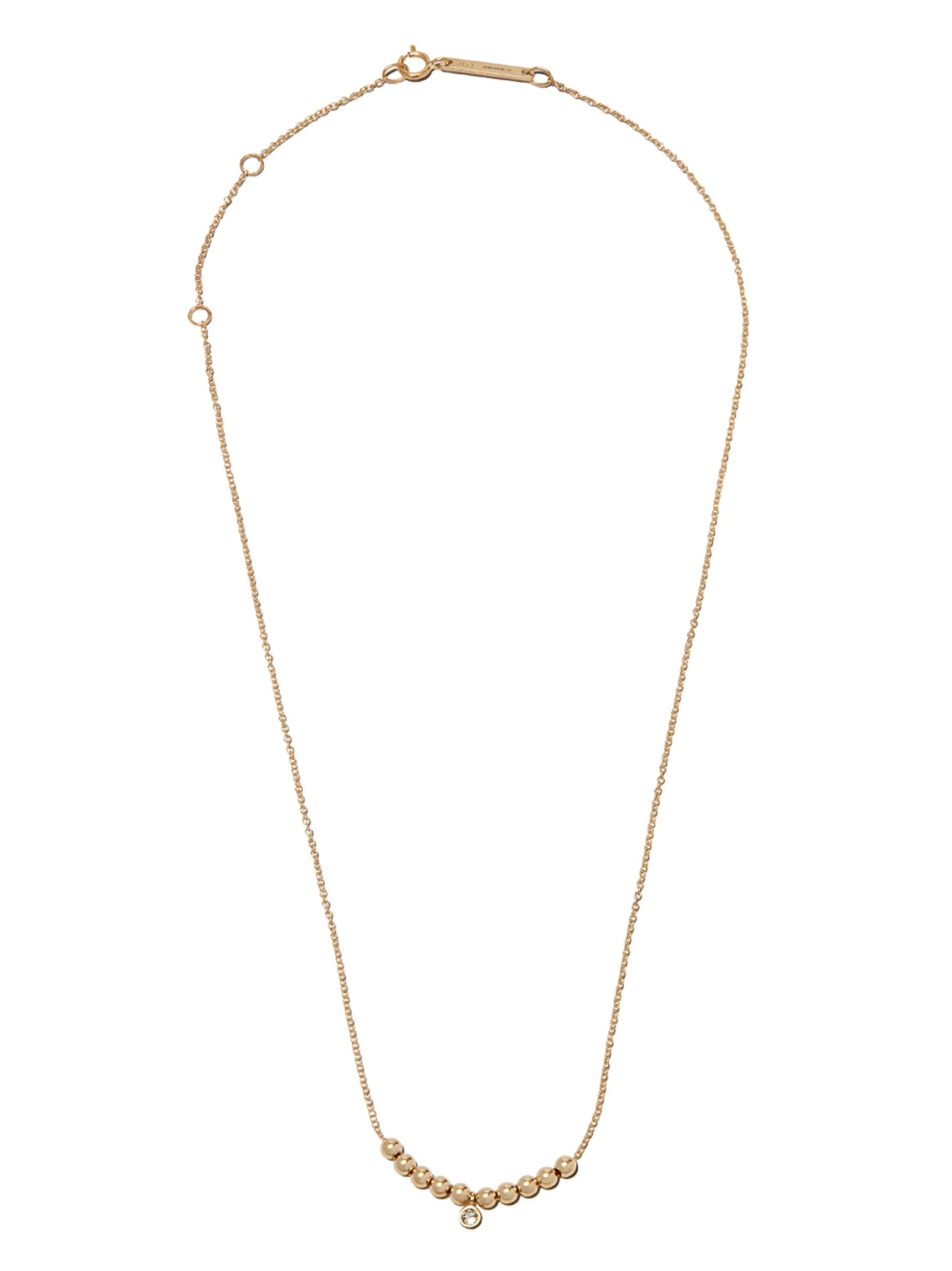 14kt yellow gold bead-detail necklace