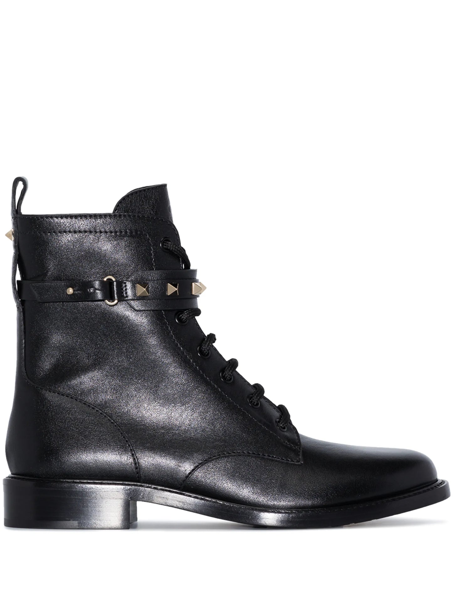 Rockstud leather boots