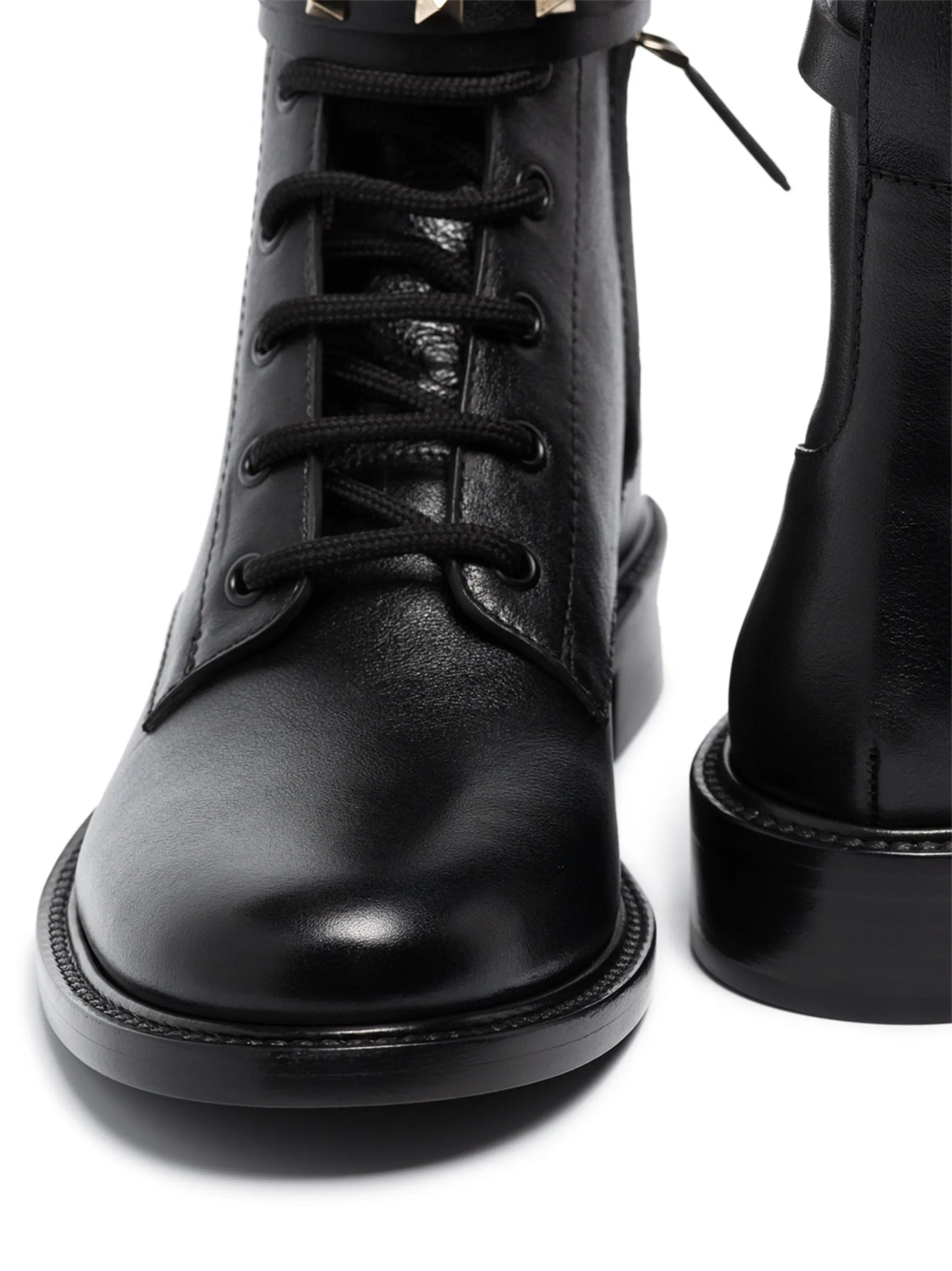 Rockstud leather boots