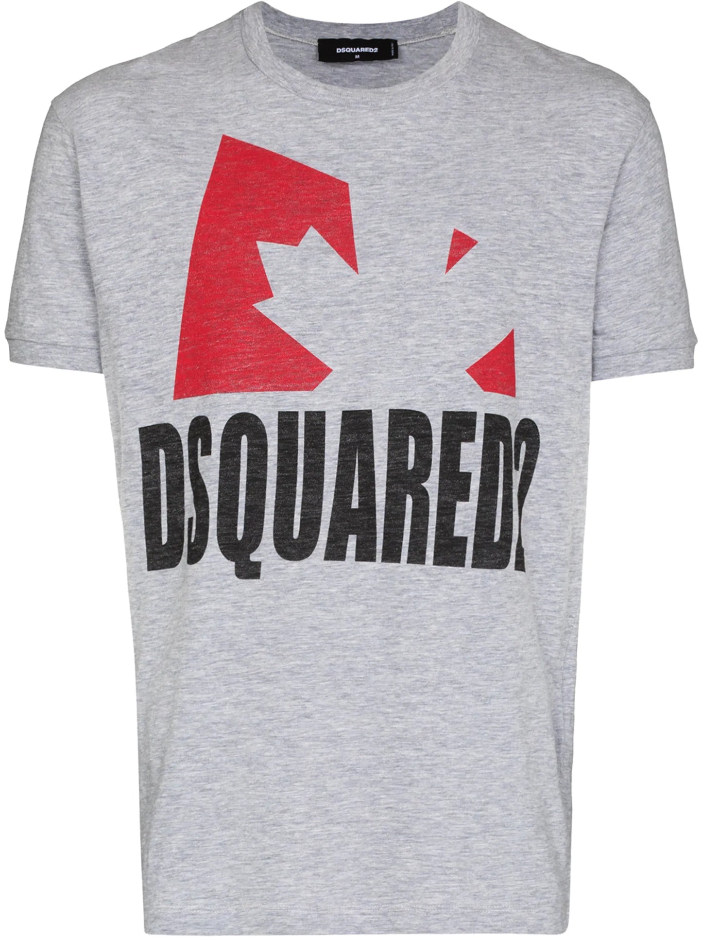 Leaf print short-sleeve T-shirt
