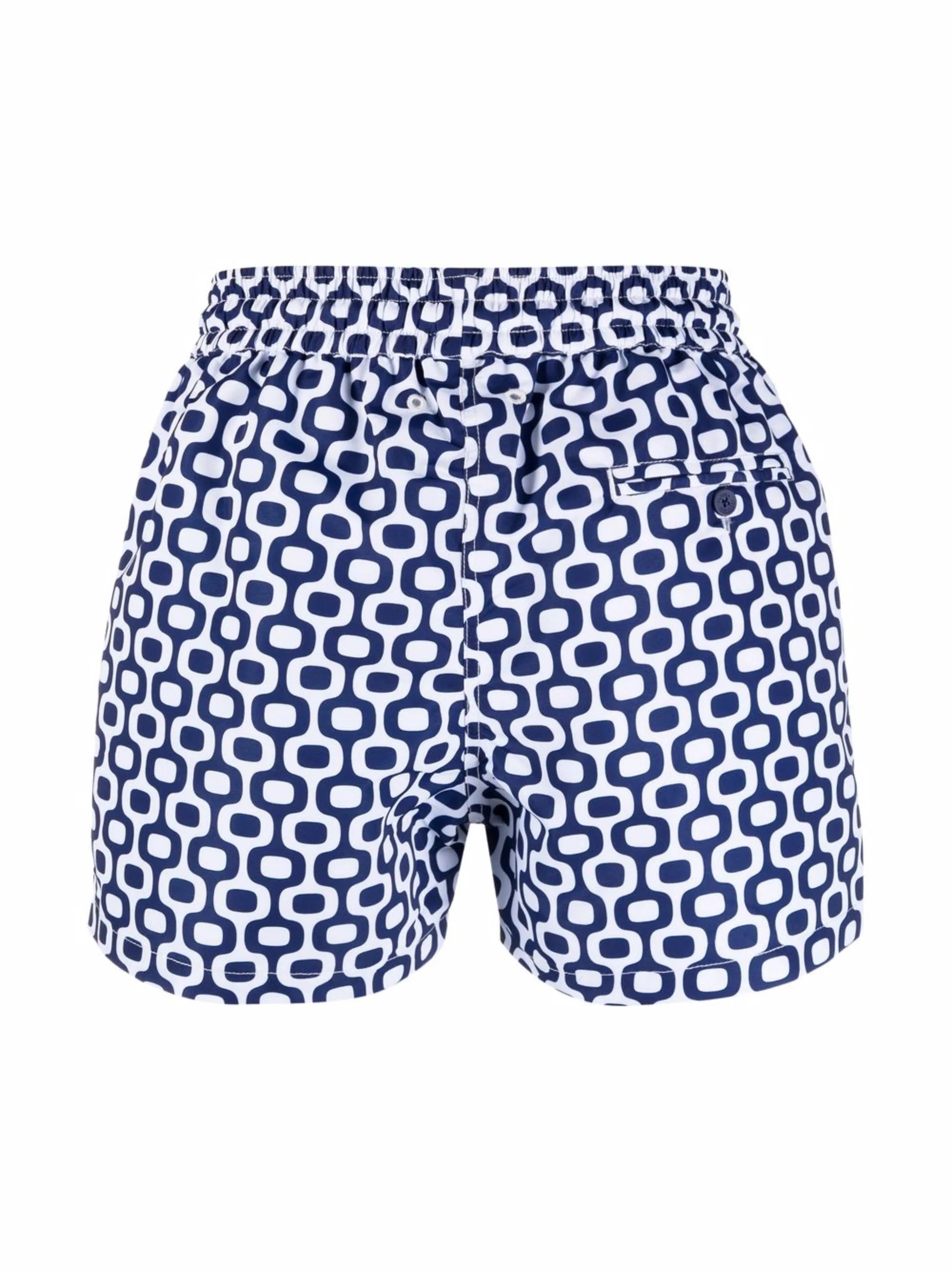 geometric-print swim shorts