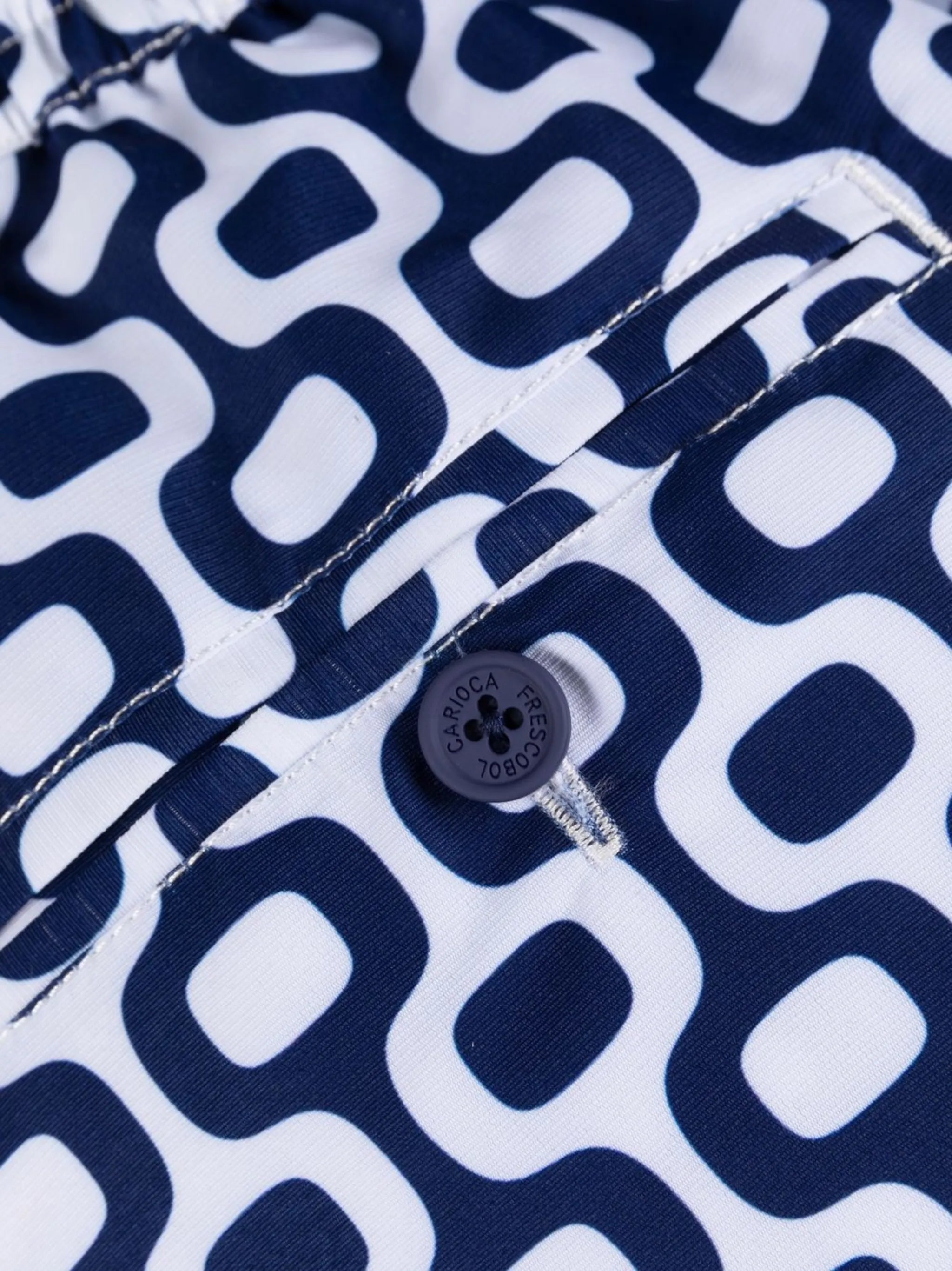 geometric-print swim shorts