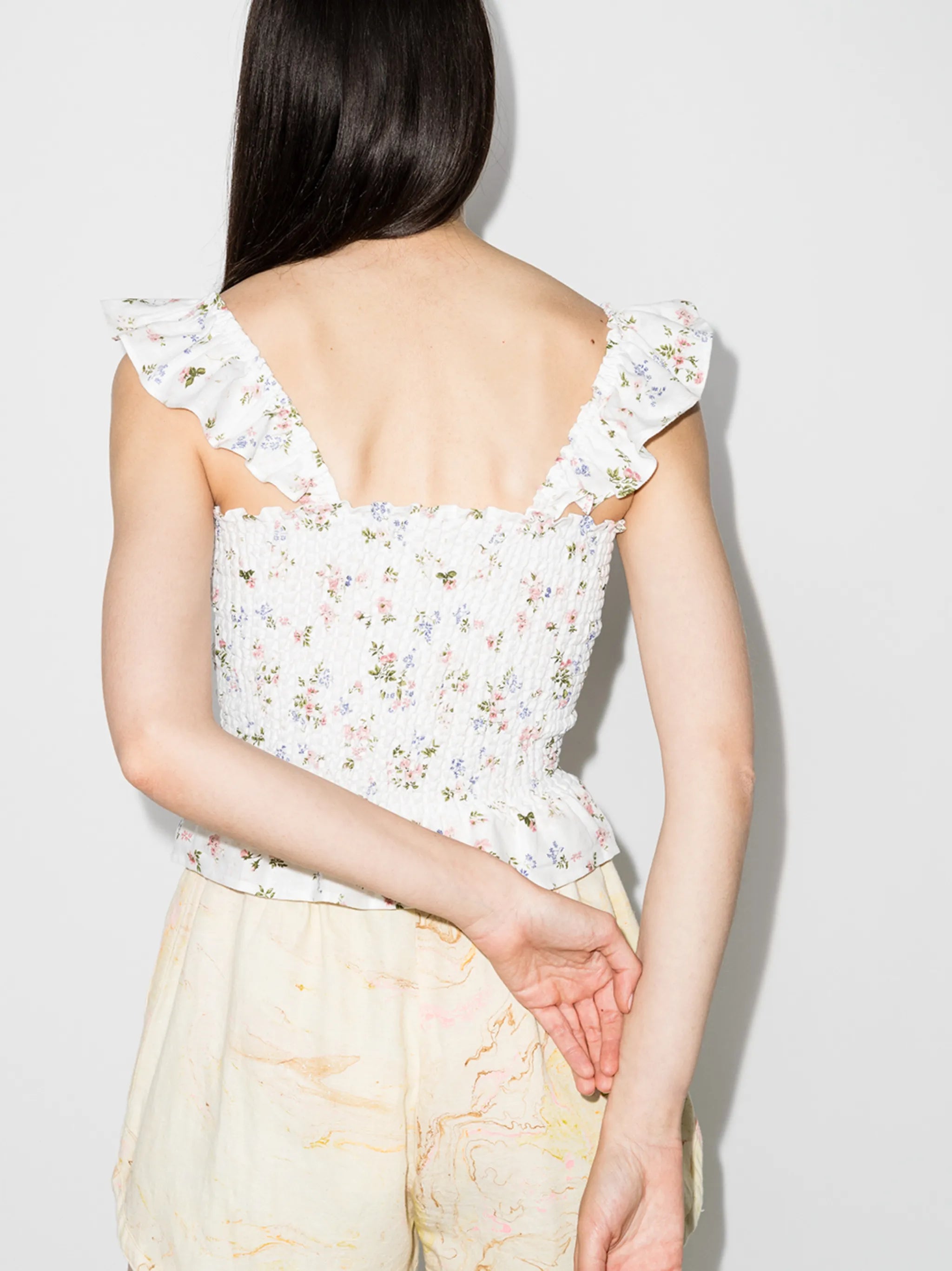 Junebug sleeveless linen smock top
