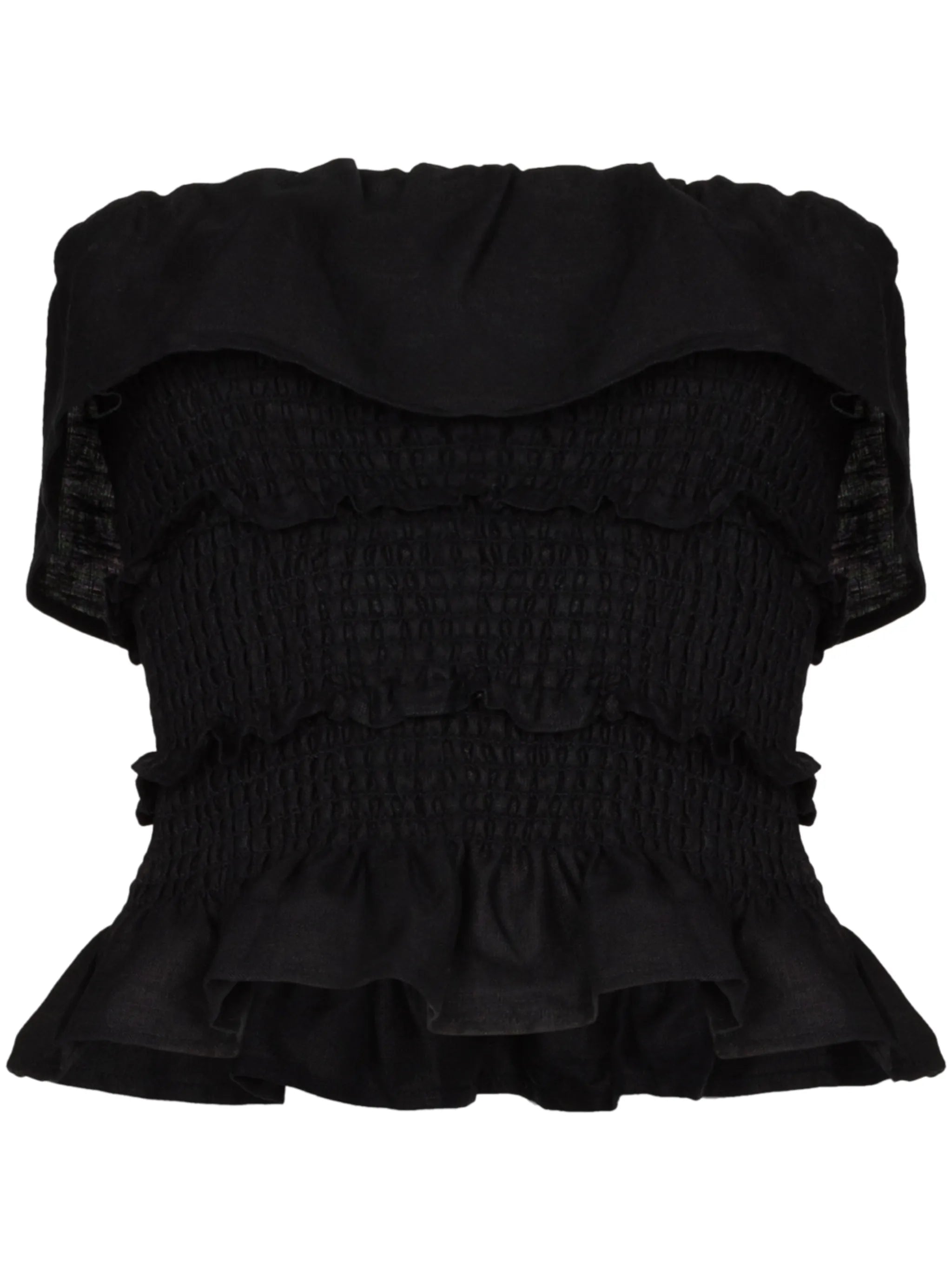 Millet smocked strapless top