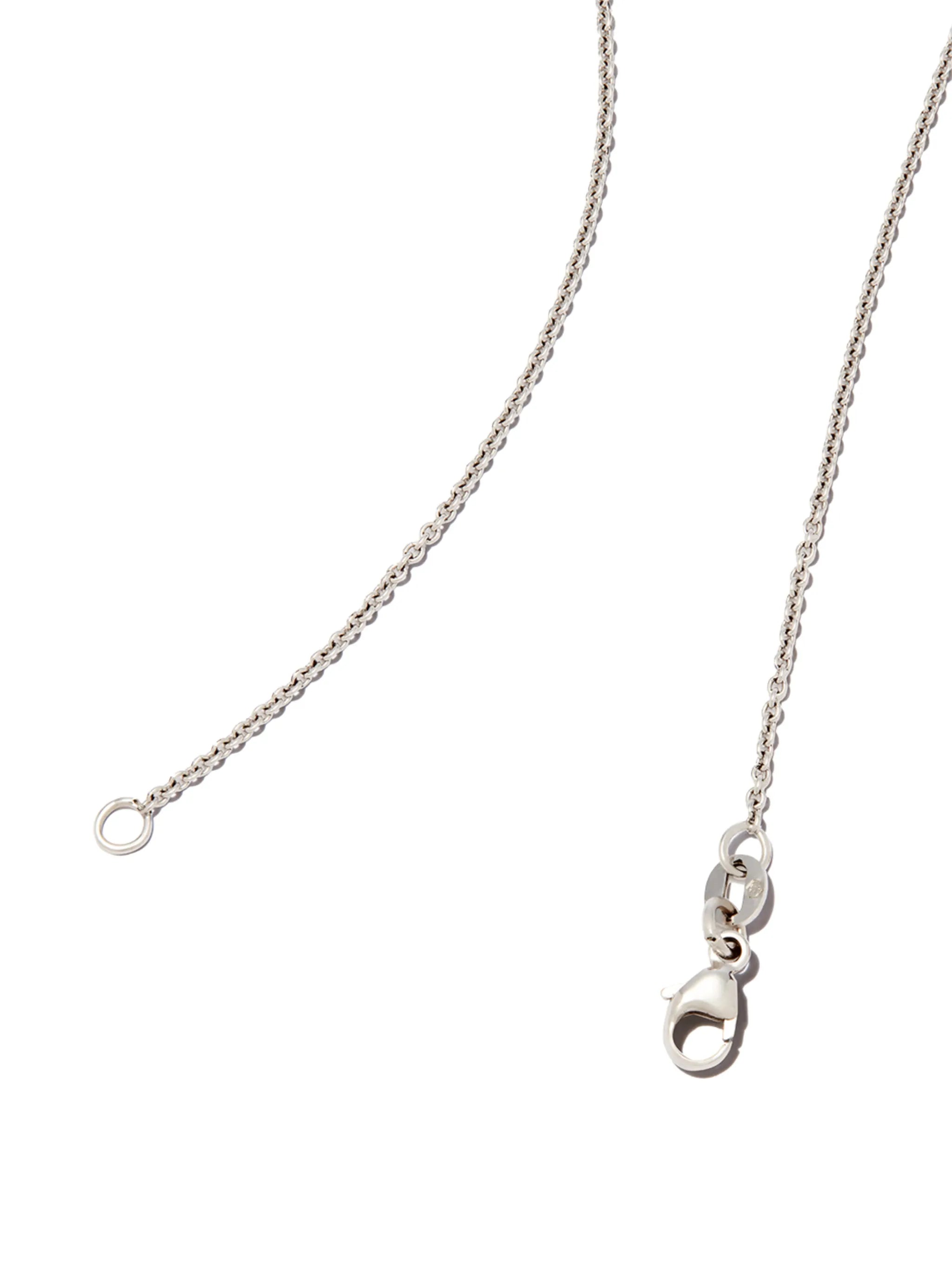 18kt white gold garnet and diamond necklace