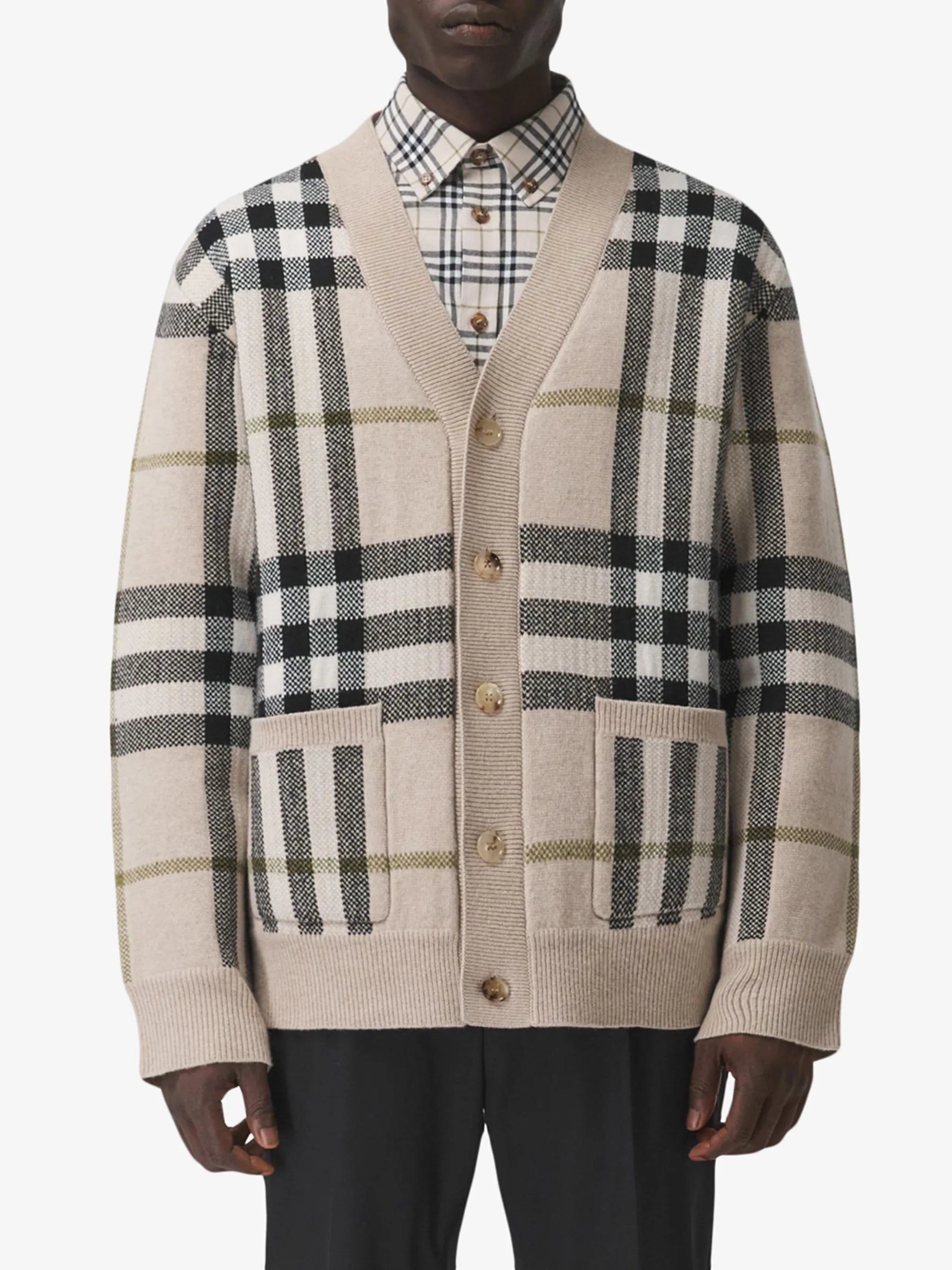 Wilmore check-pattern cardigan