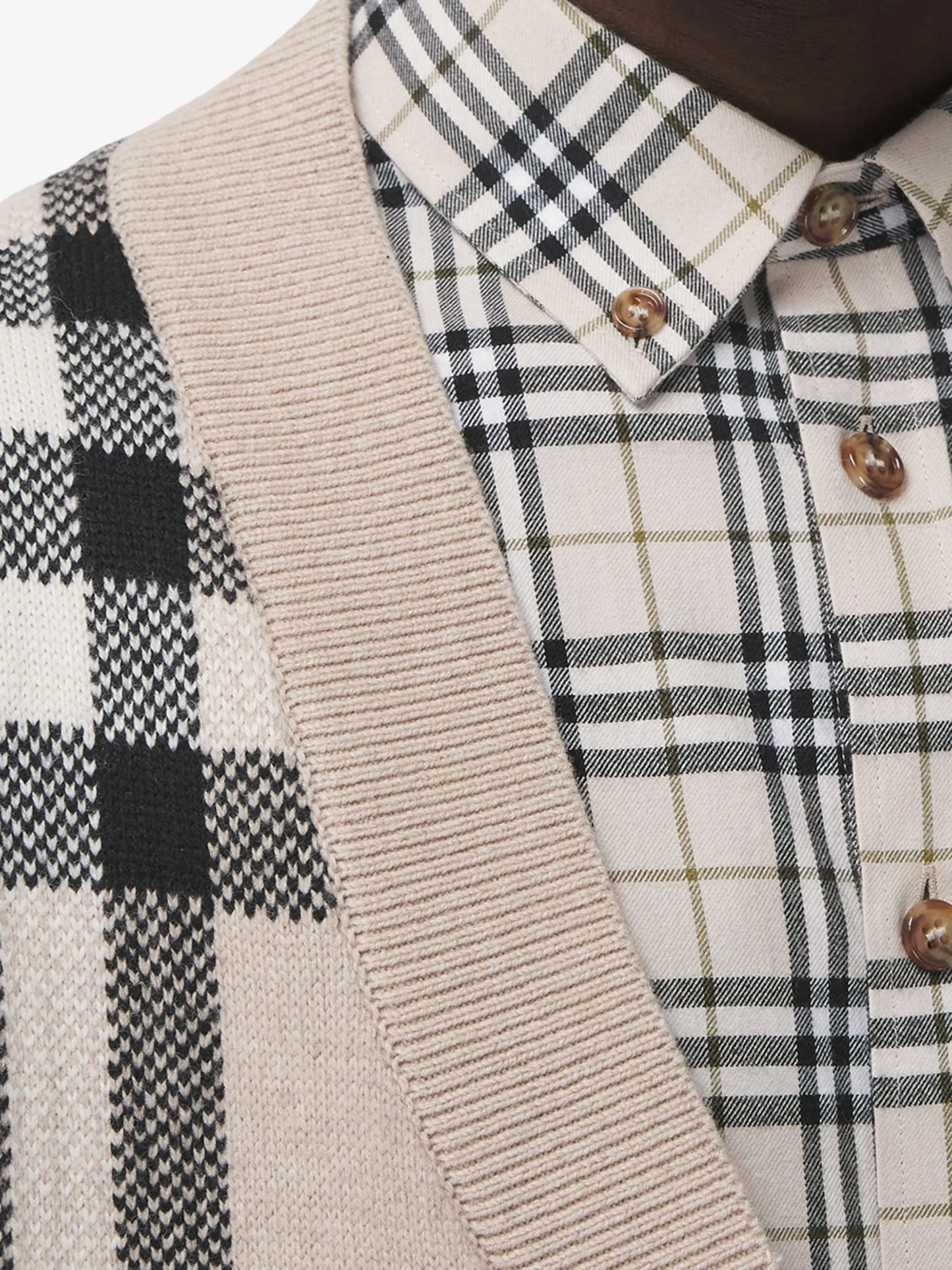 Wilmore check-pattern cardigan