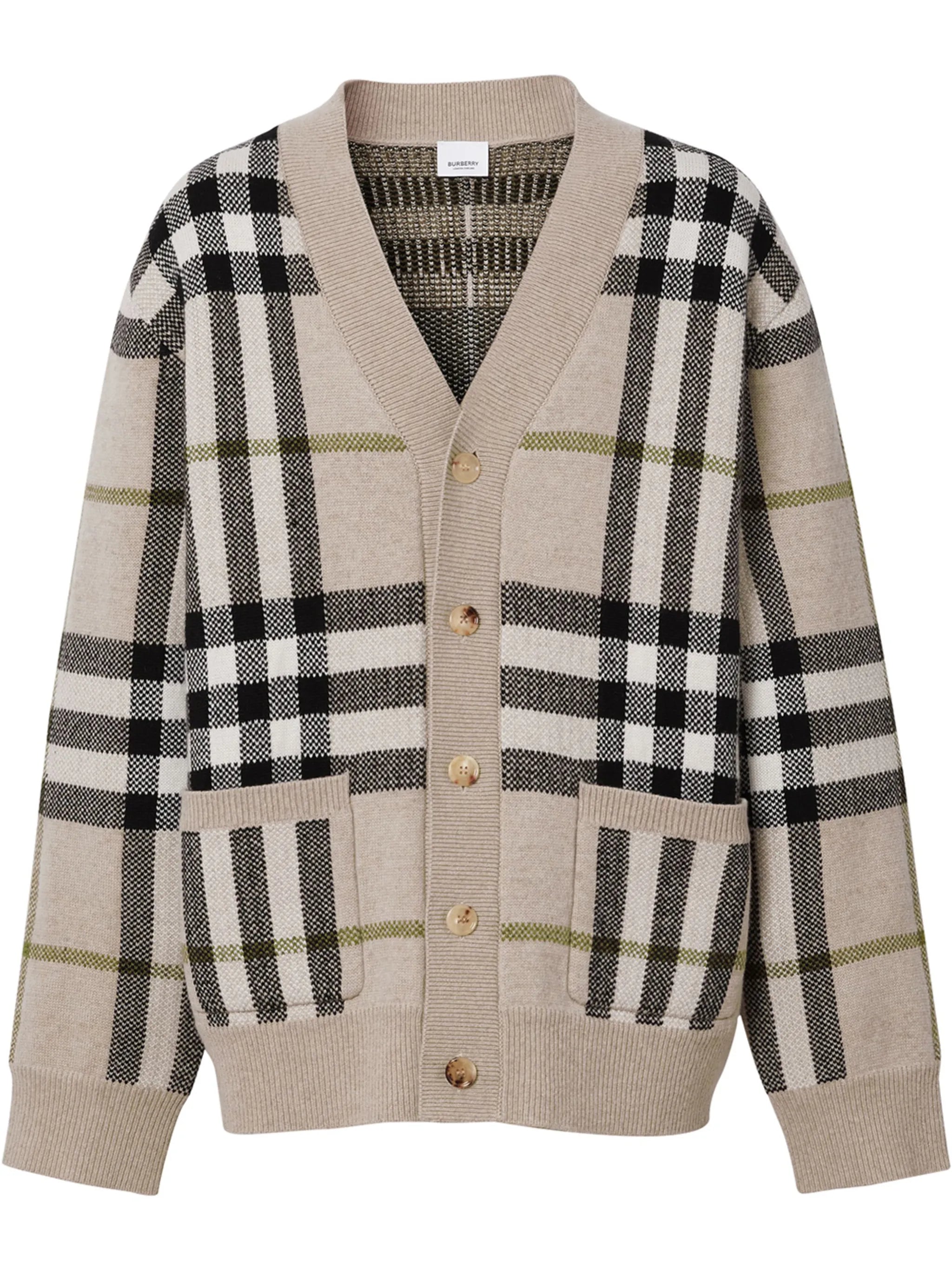 Wilmore check-pattern cardigan