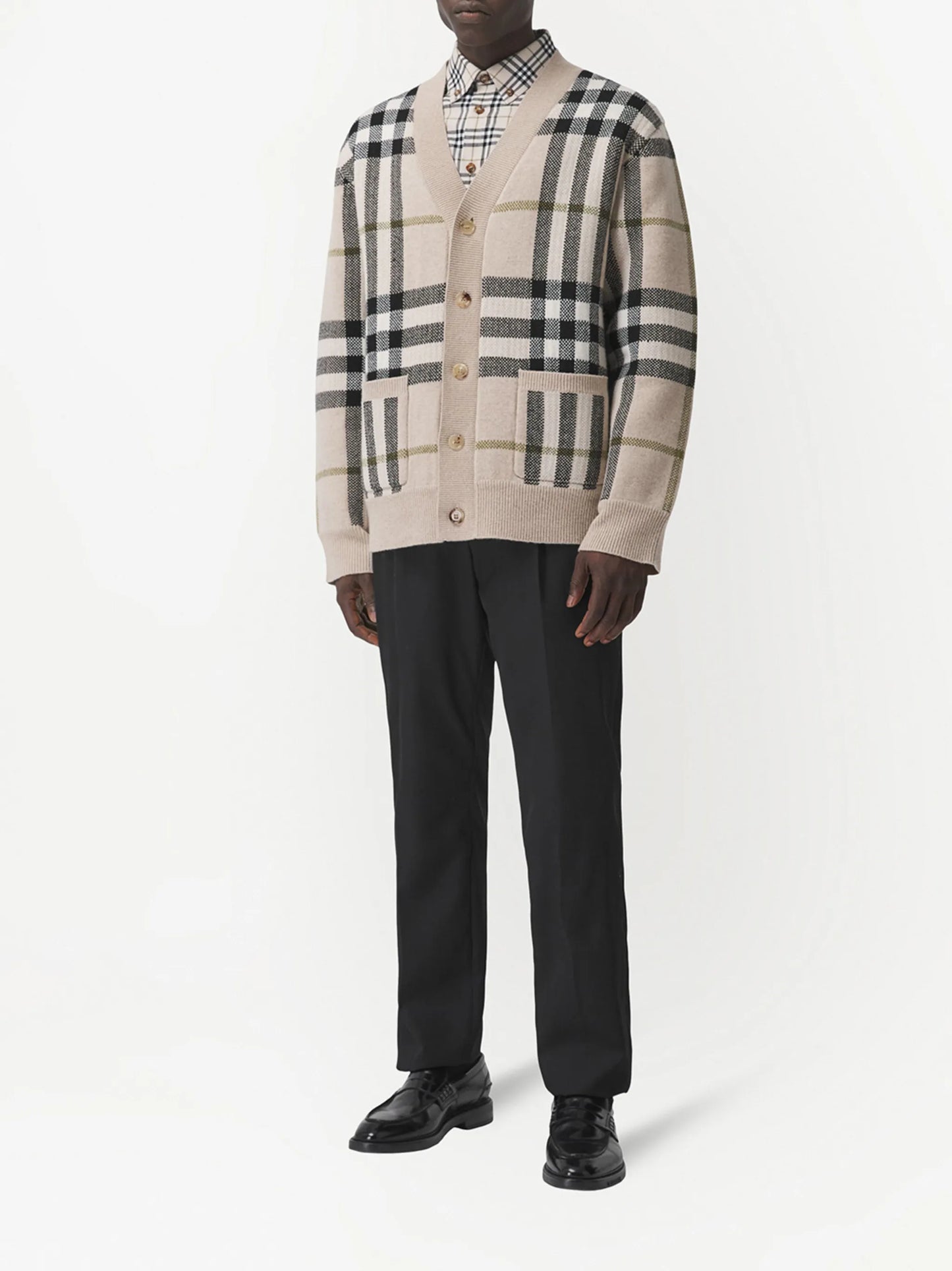 Wilmore check-pattern cardigan