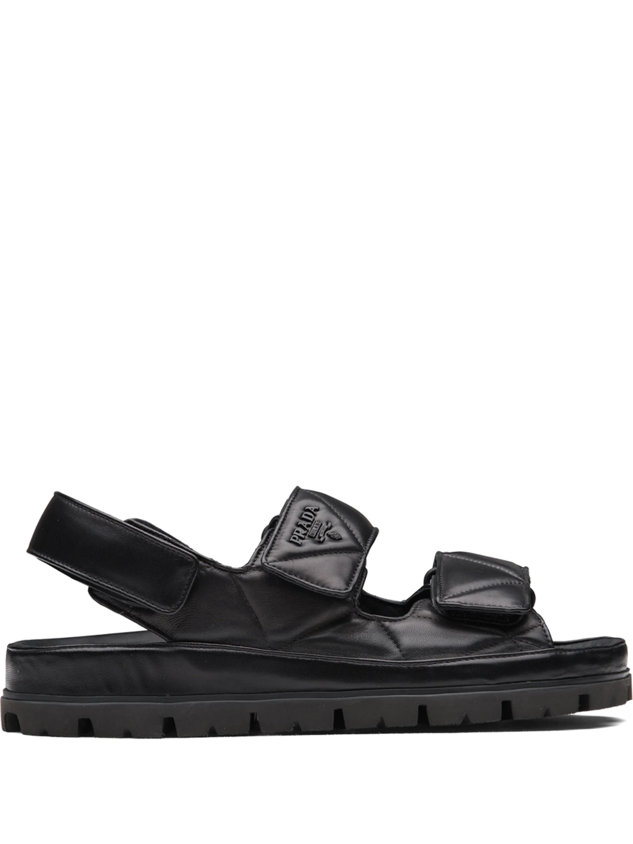 logo-strap chunky sandals