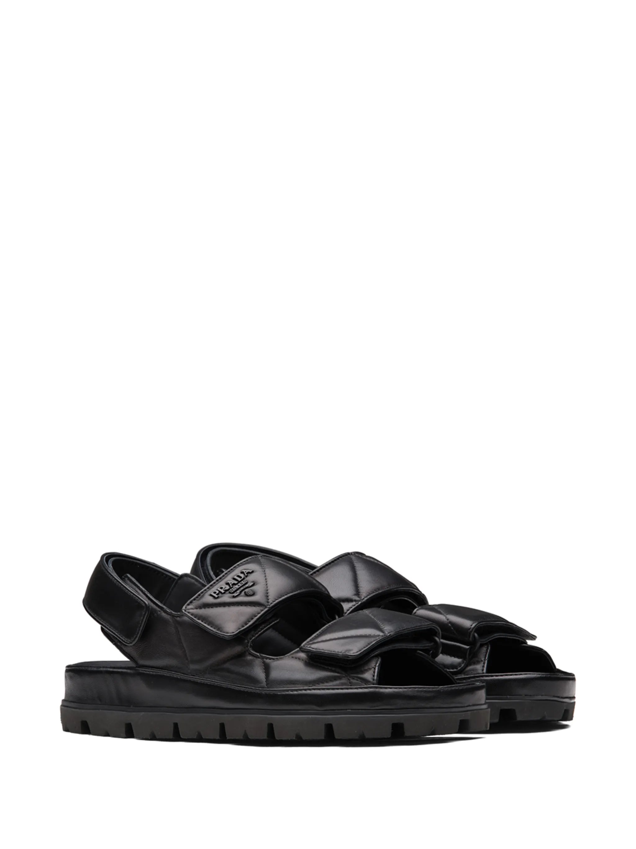logo-strap chunky sandals