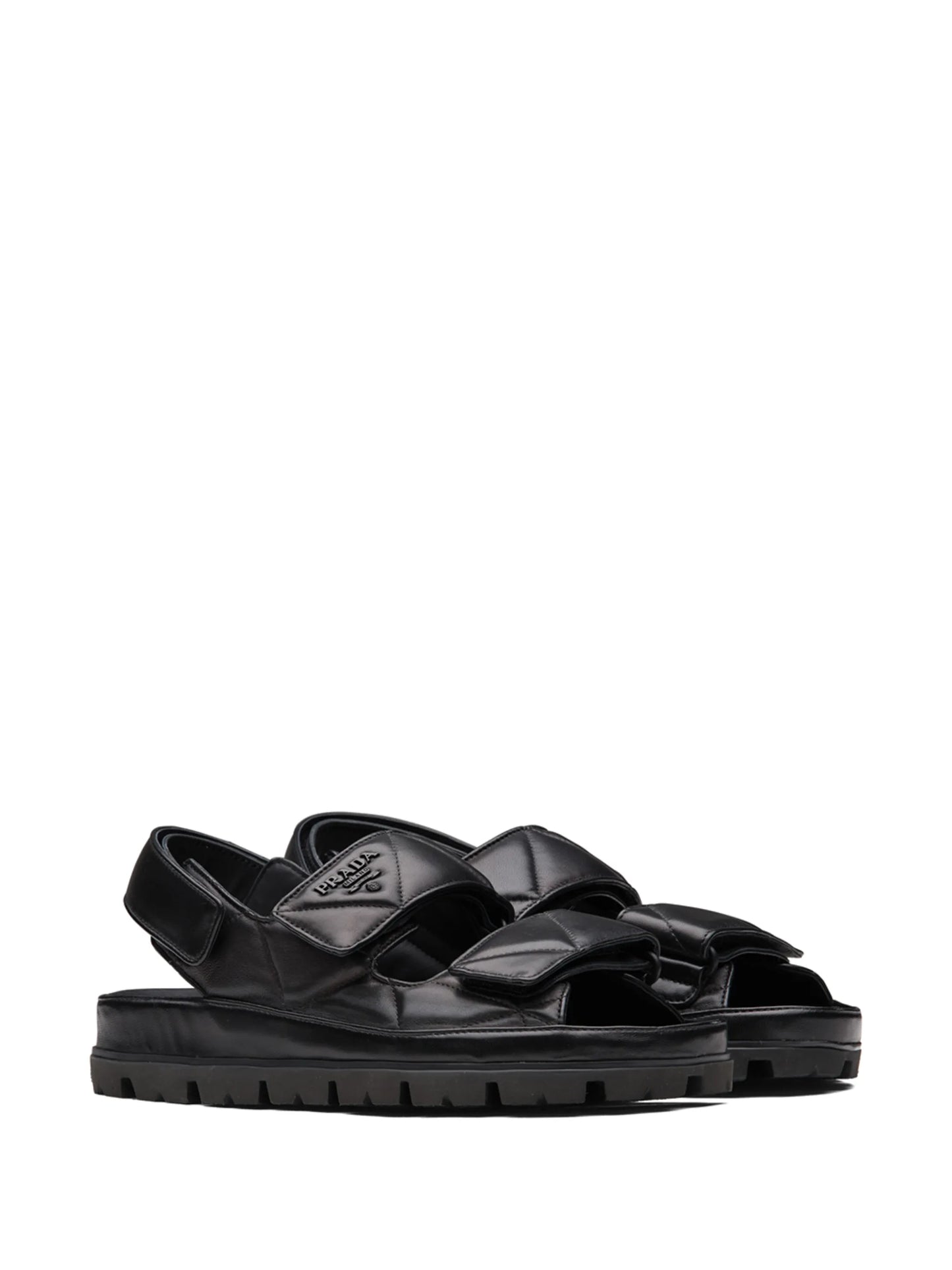 logo-strap chunky sandals