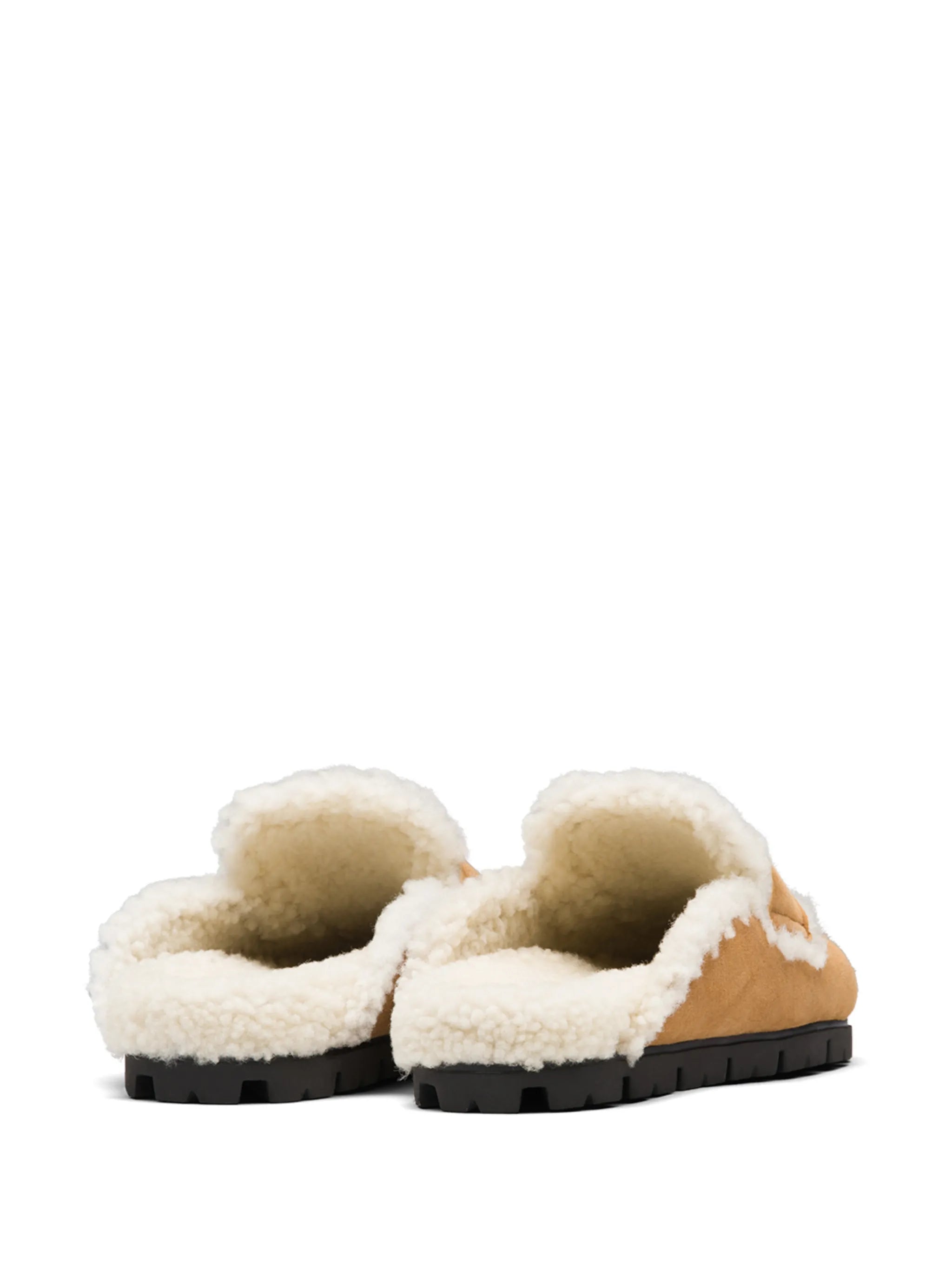 triangle logo lined slippers