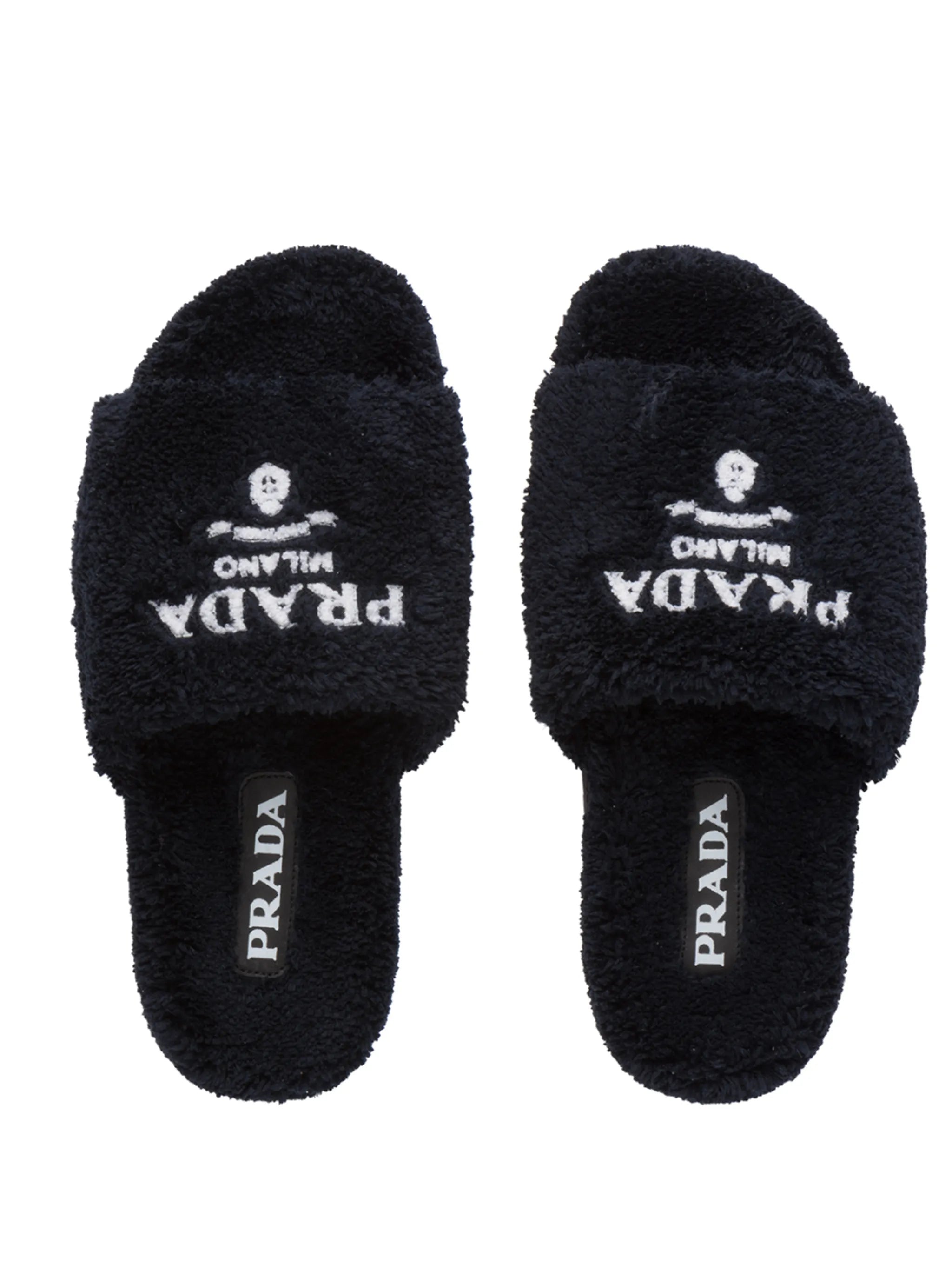 embroidered-logo slippers