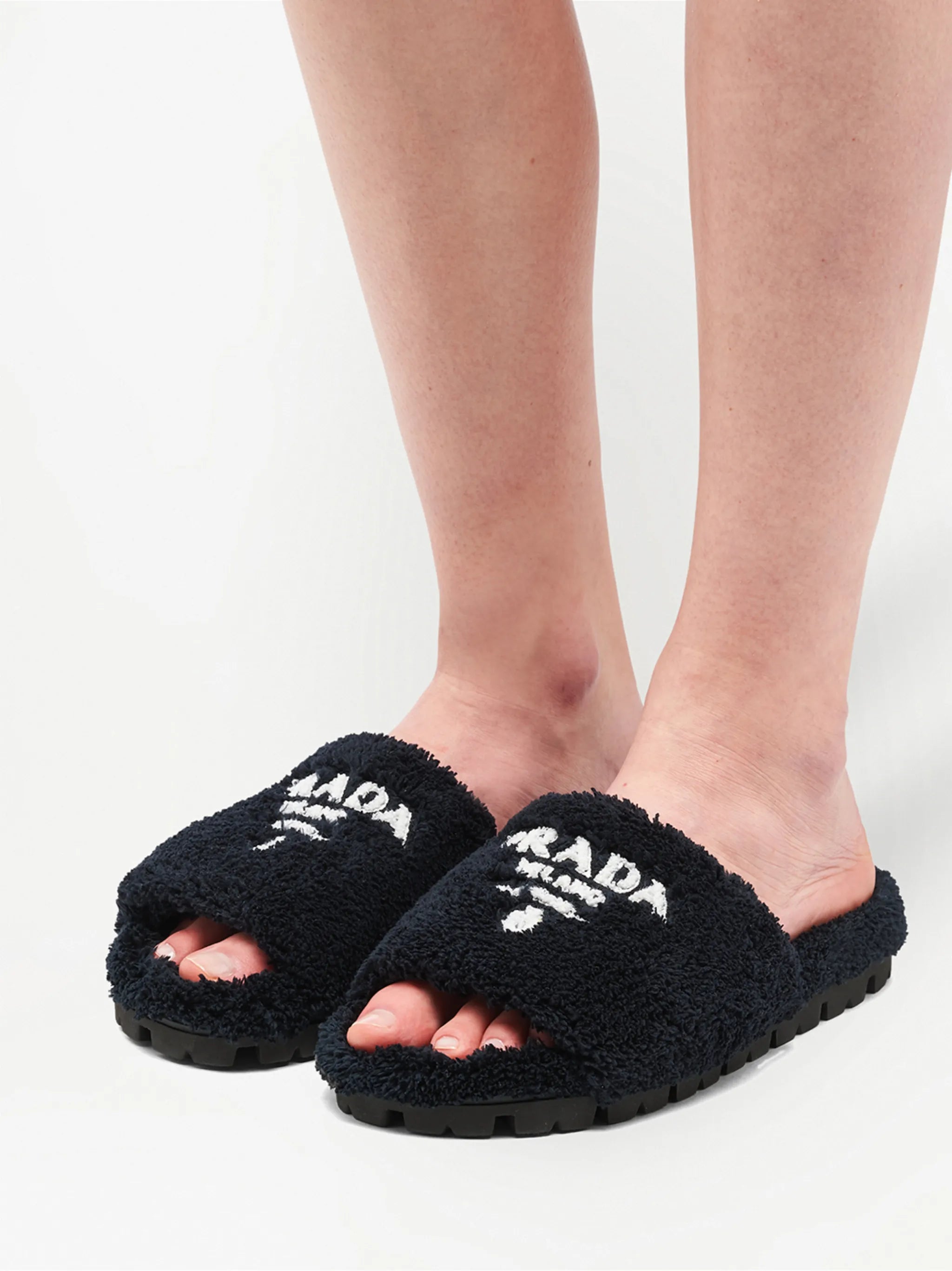 embroidered-logo slippers