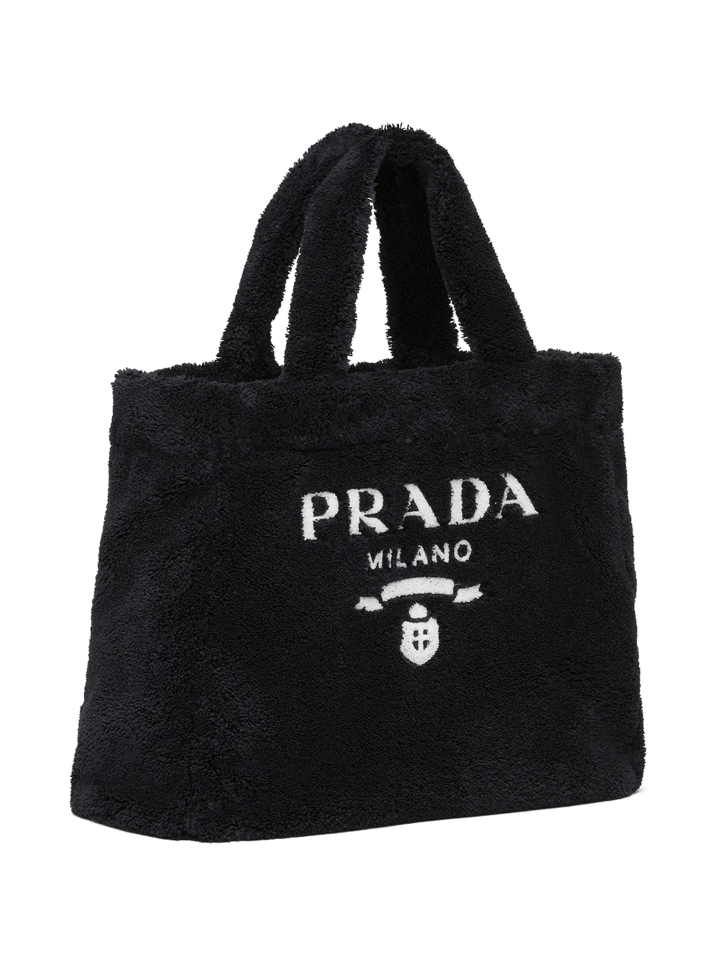 logo-print terry-cloth tote bag