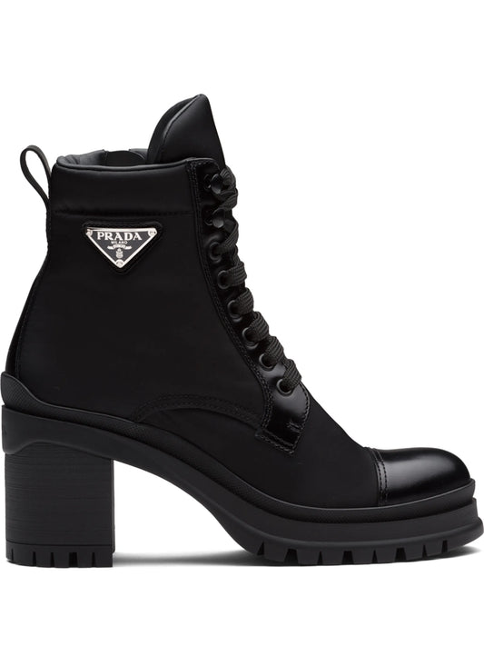 logo plaque ankle boots